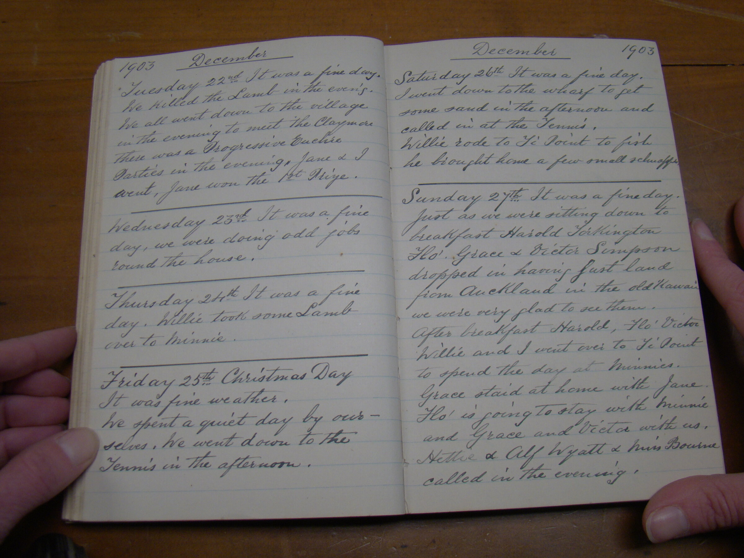 Original CS Clarke diary page