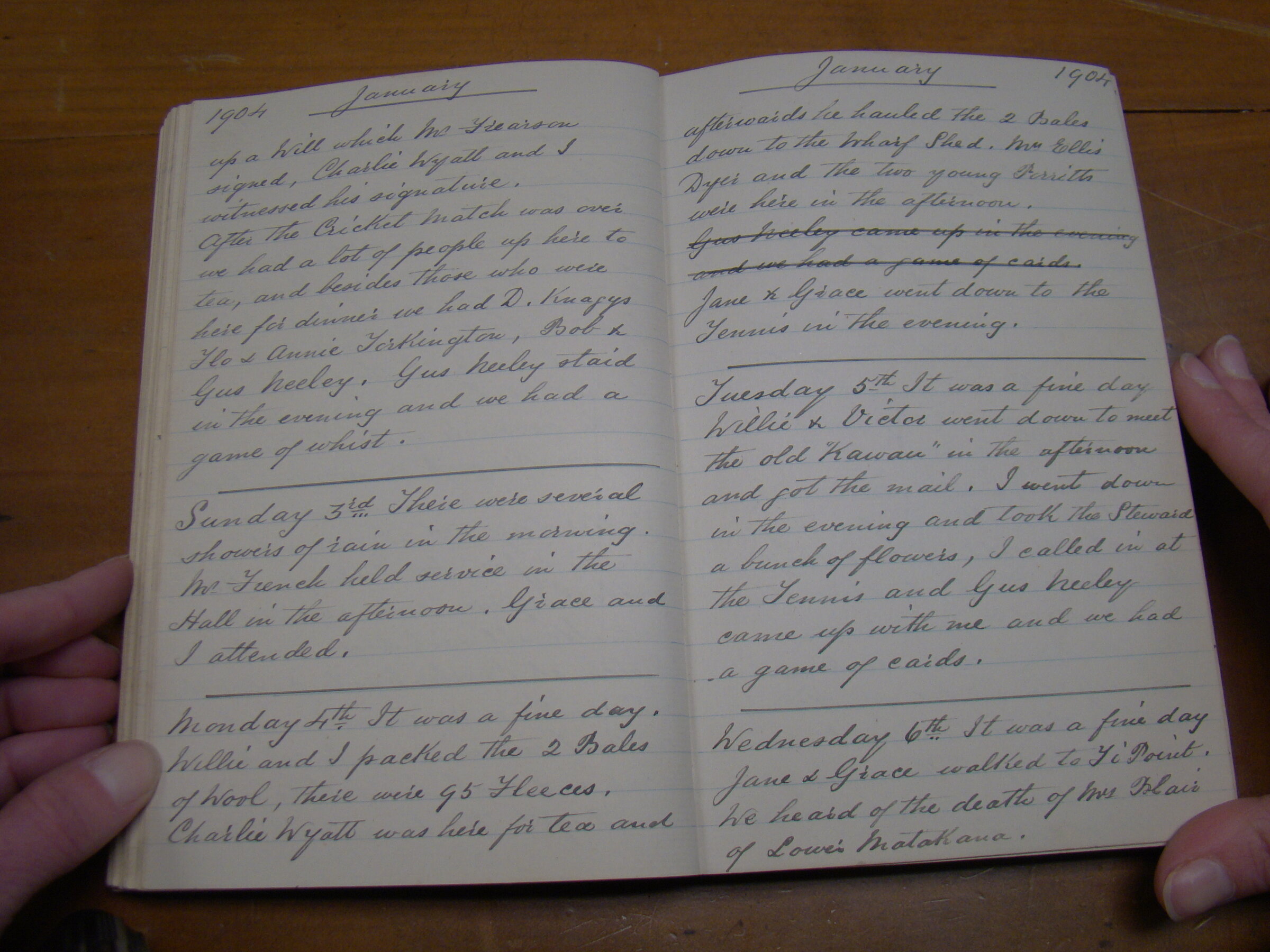 Original CS Clarke diary page