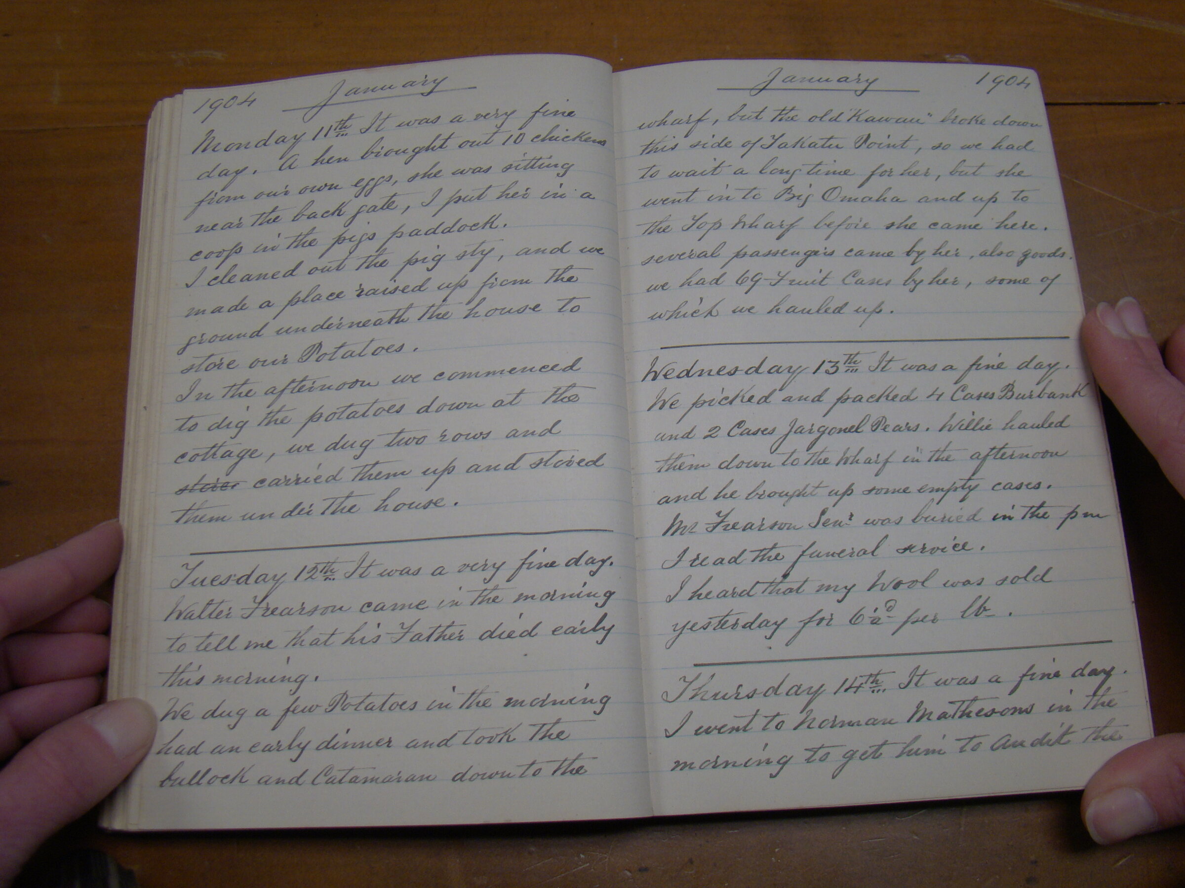 Original CS Clarke diary page