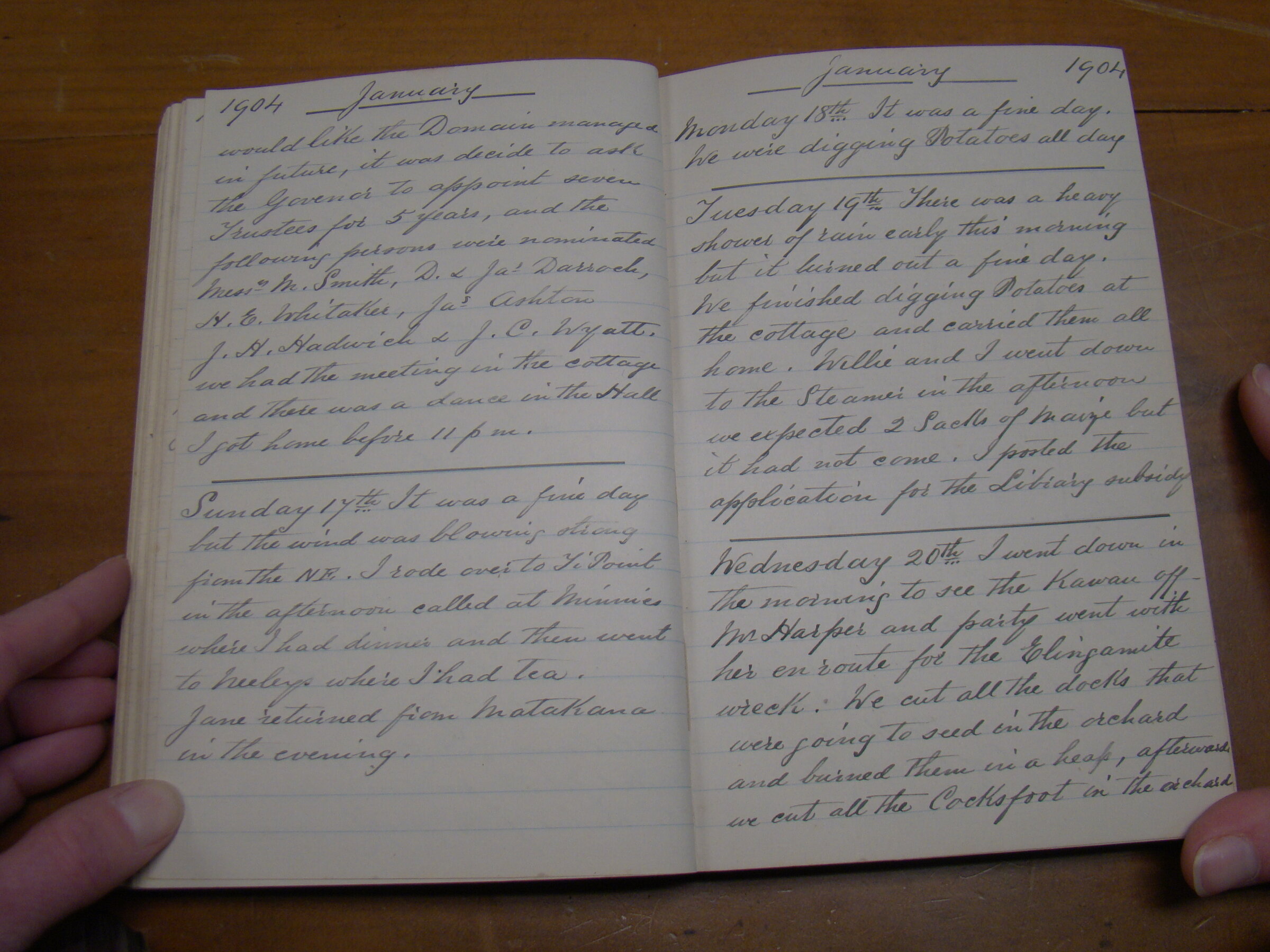 Original CS Clarke diary page