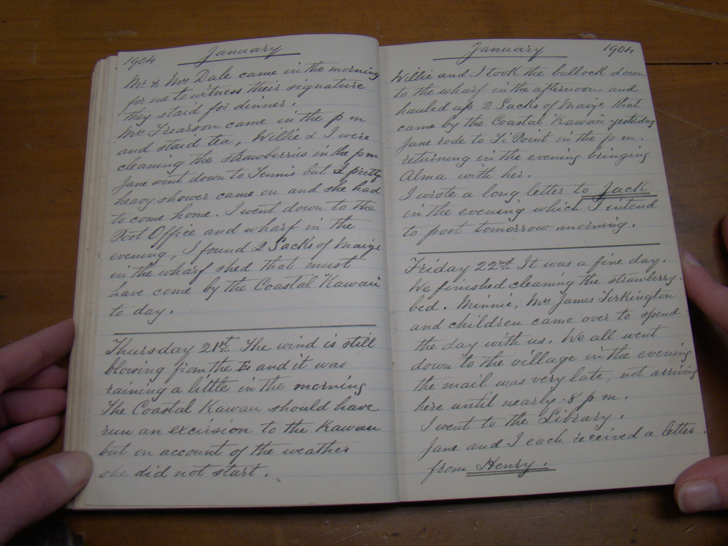 Original CS Clarke diary page