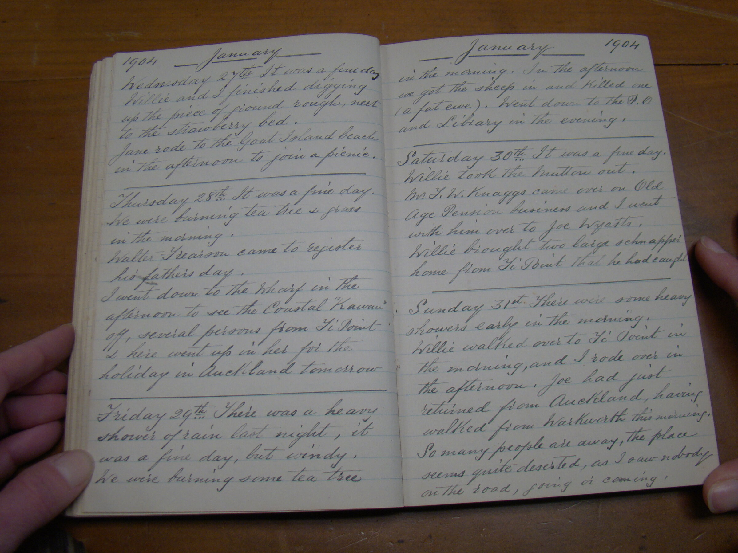 Original CS Clarke diary page