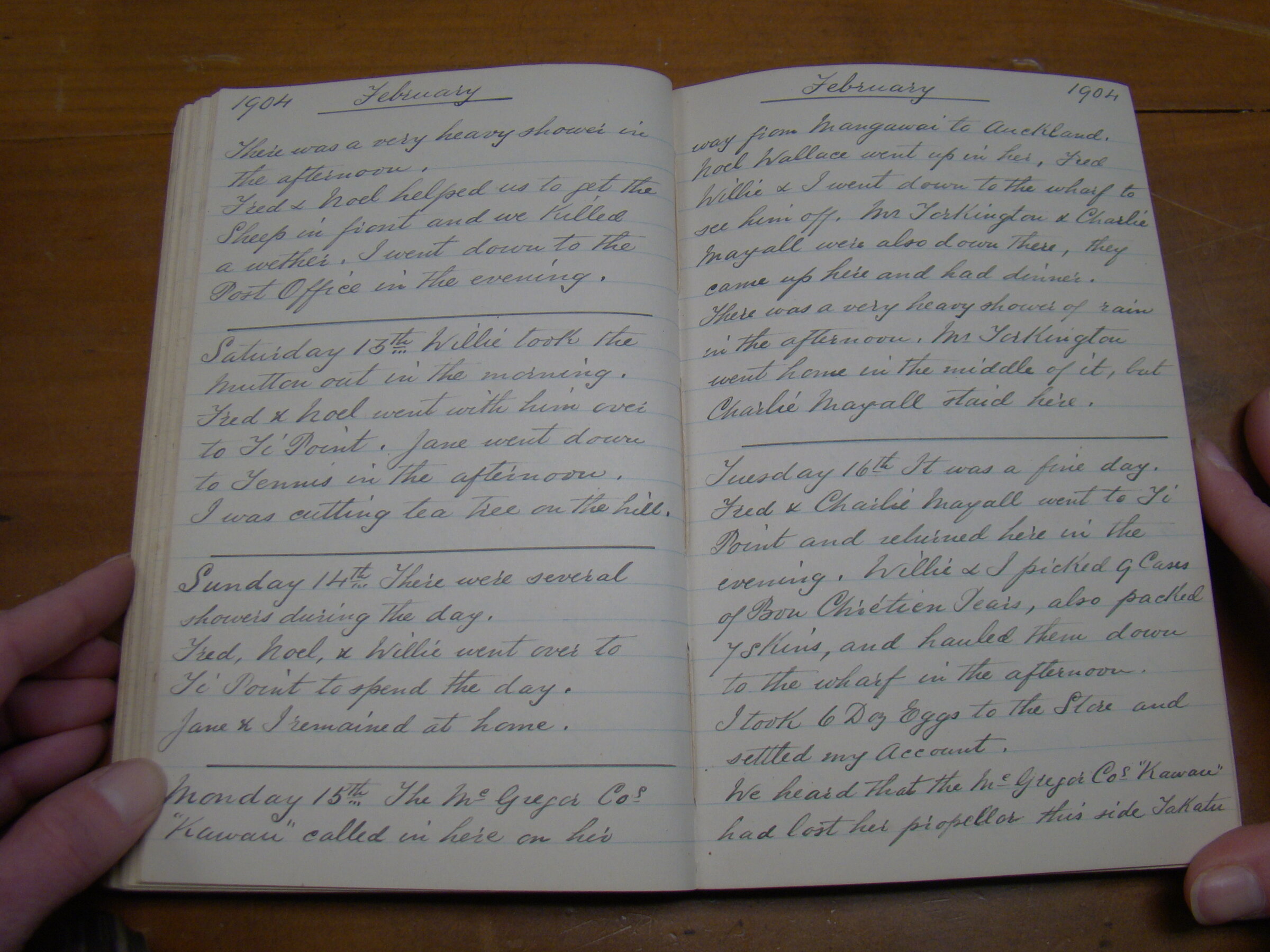 Original CS Clarke diary page