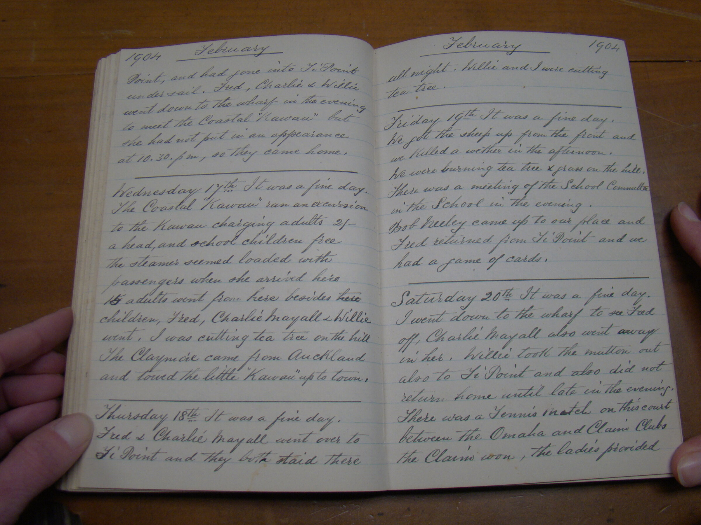 Original CS Clarke diary page