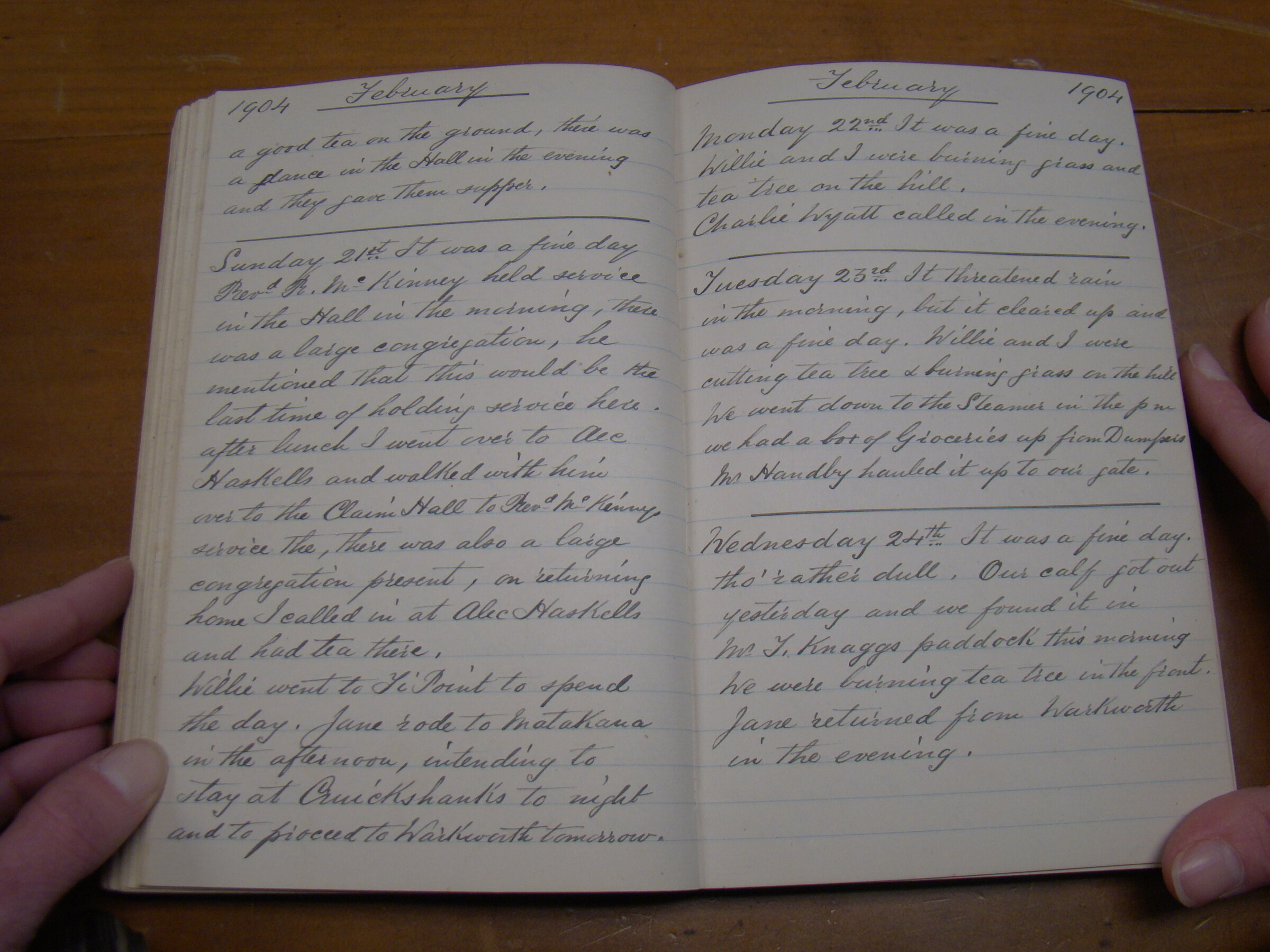 Original CS Clarke diary page
