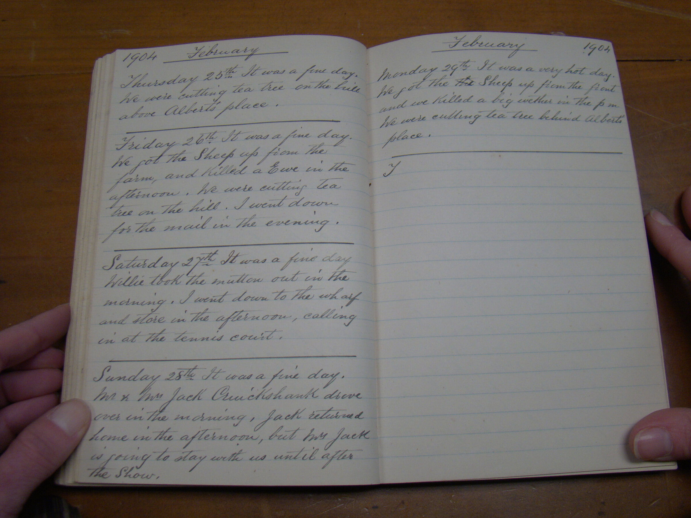 Original CS Clarke diary page