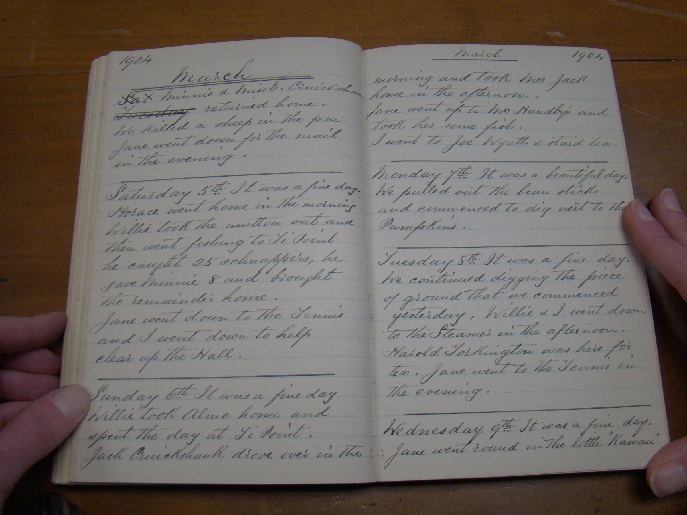 Original CS Clarke diary page