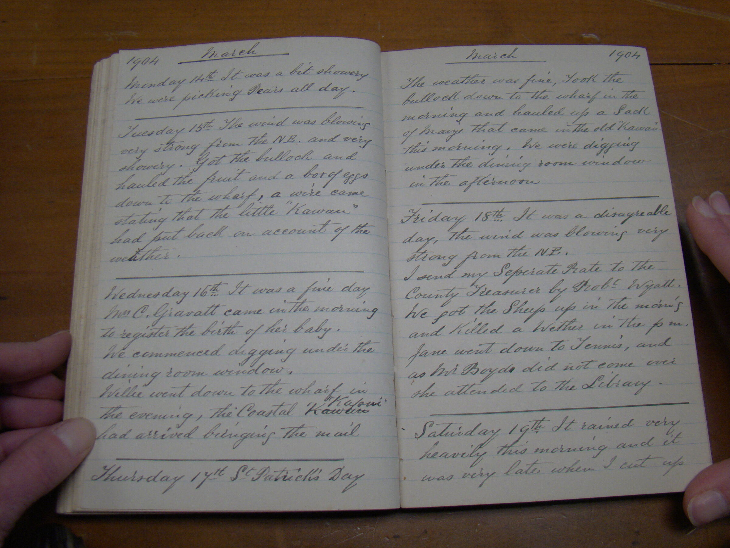 Original CS Clarke diary page