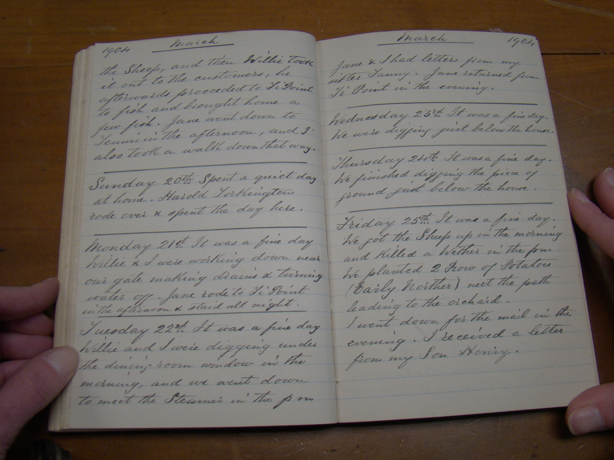 Original CS Clarke diary page