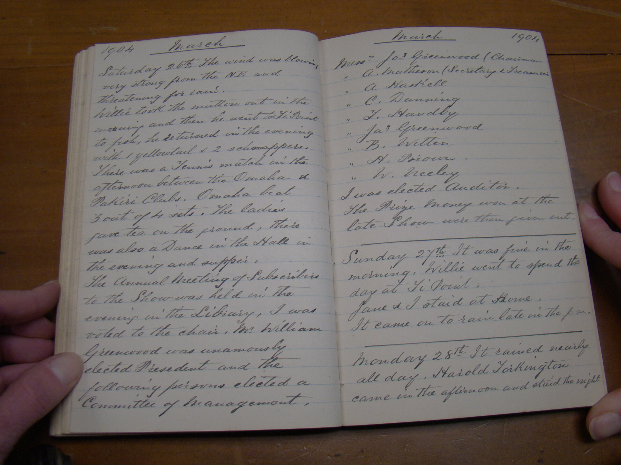 Original CS Clarke diary page
