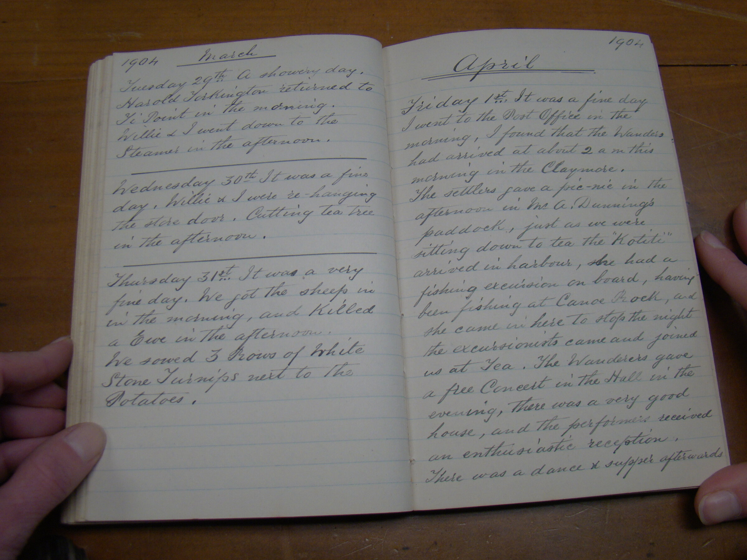 Original CS Clarke diary page
