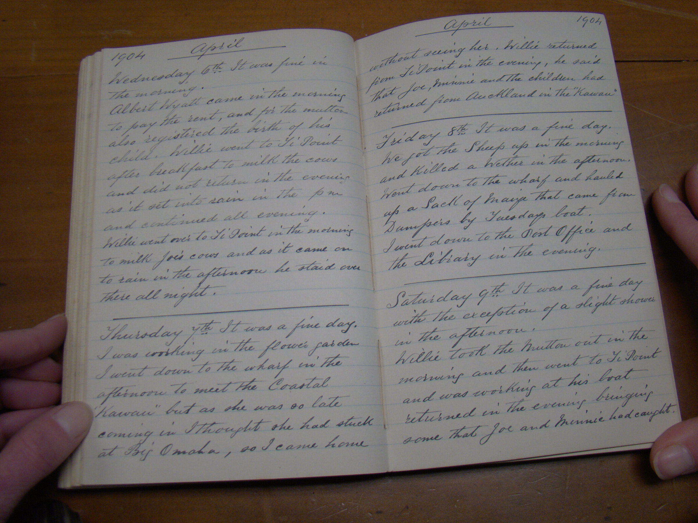 Original CS Clarke diary page