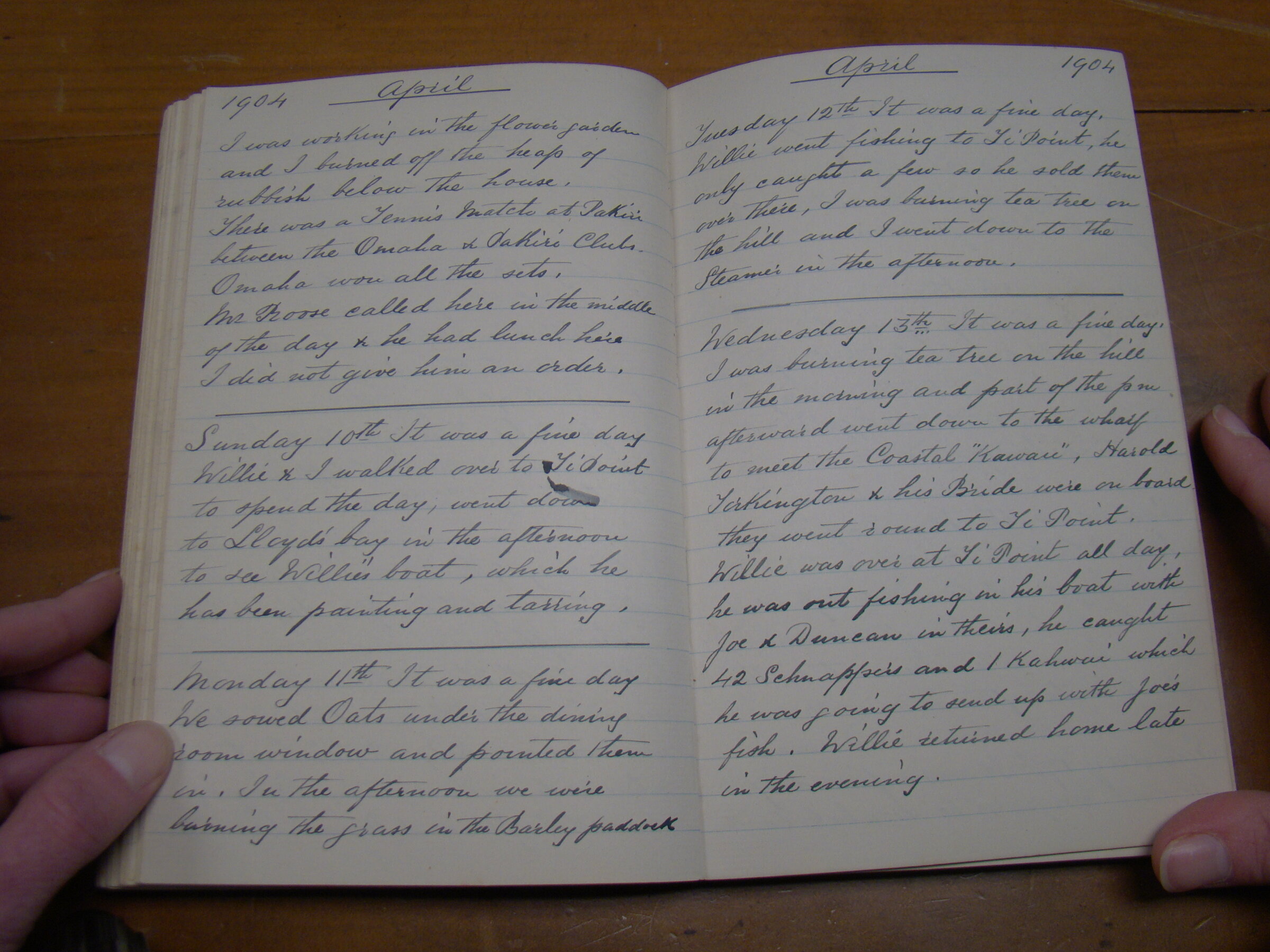 Original CS Clarke diary page