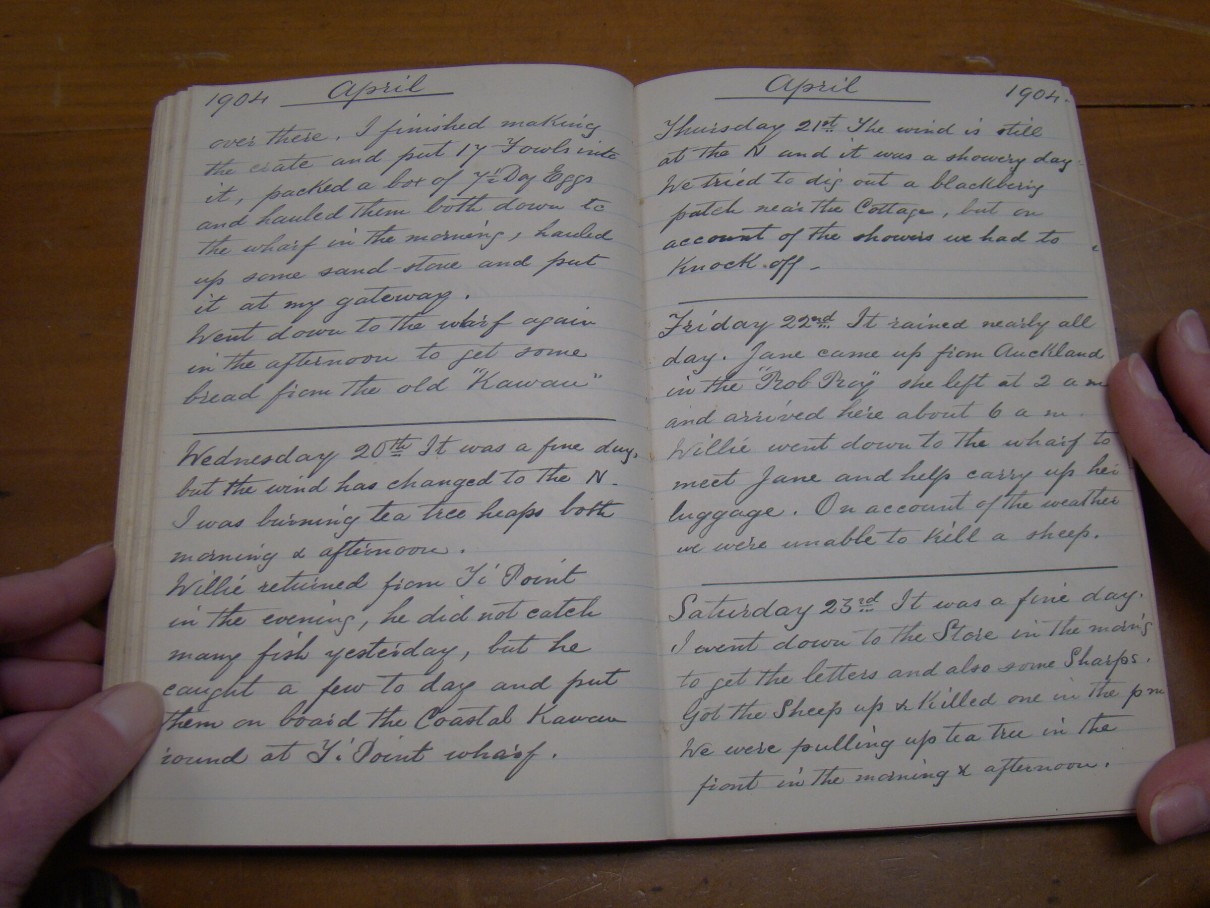 Original CS Clarke diary page
