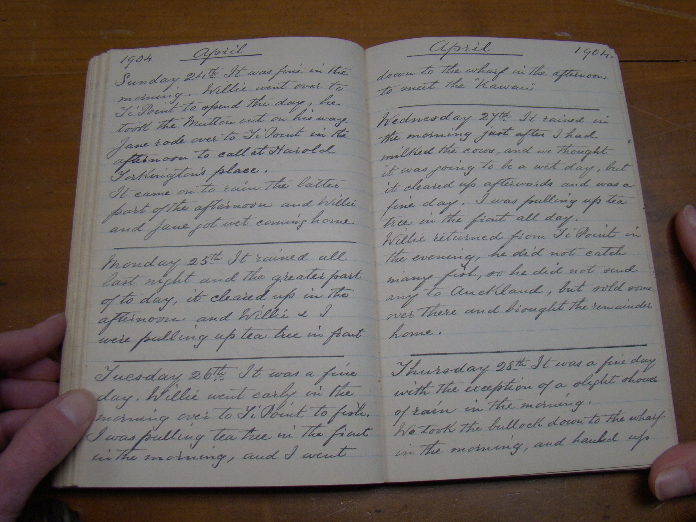Original CS Clarke diary page