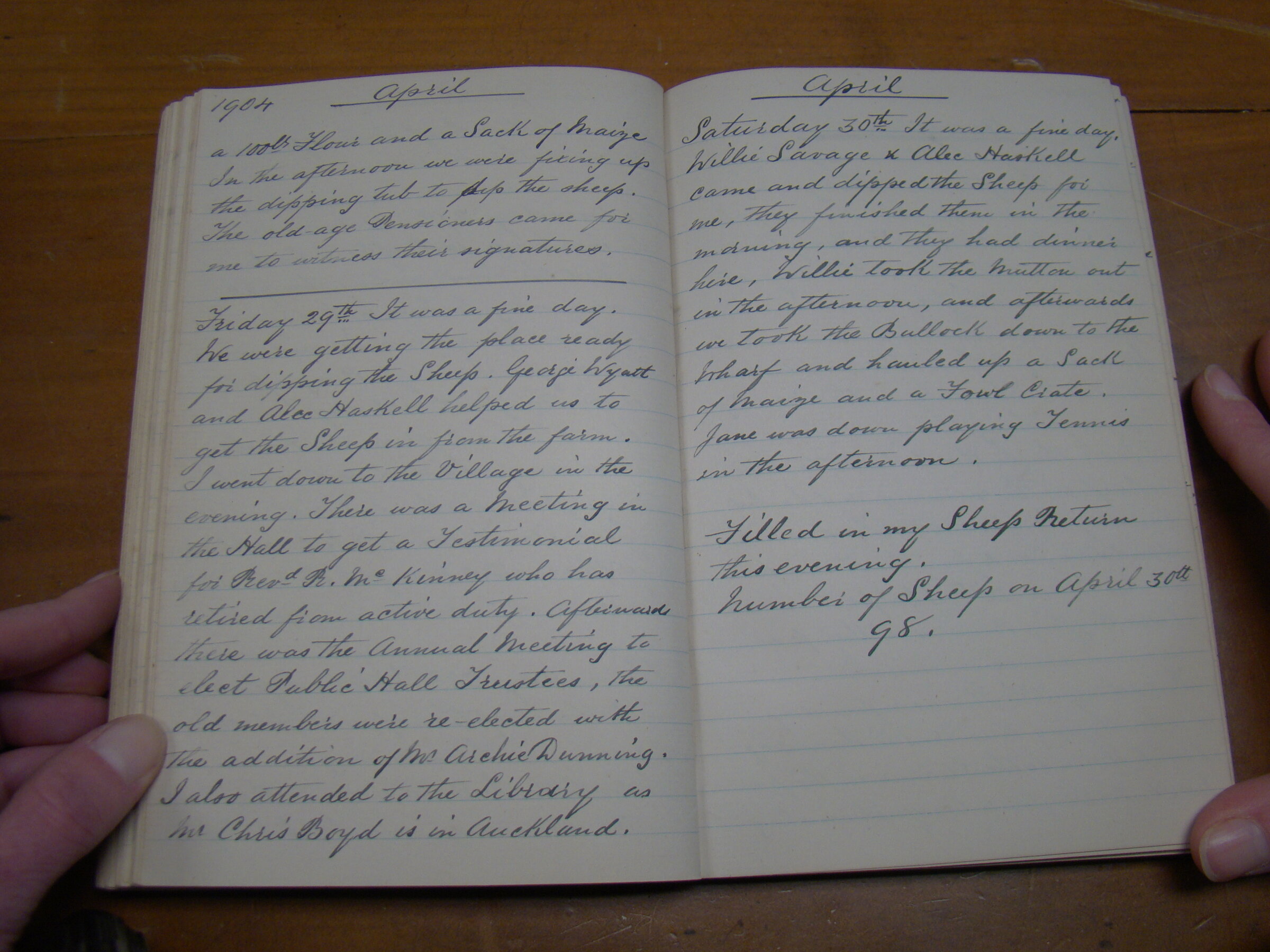 Original CS Clarke diary page
