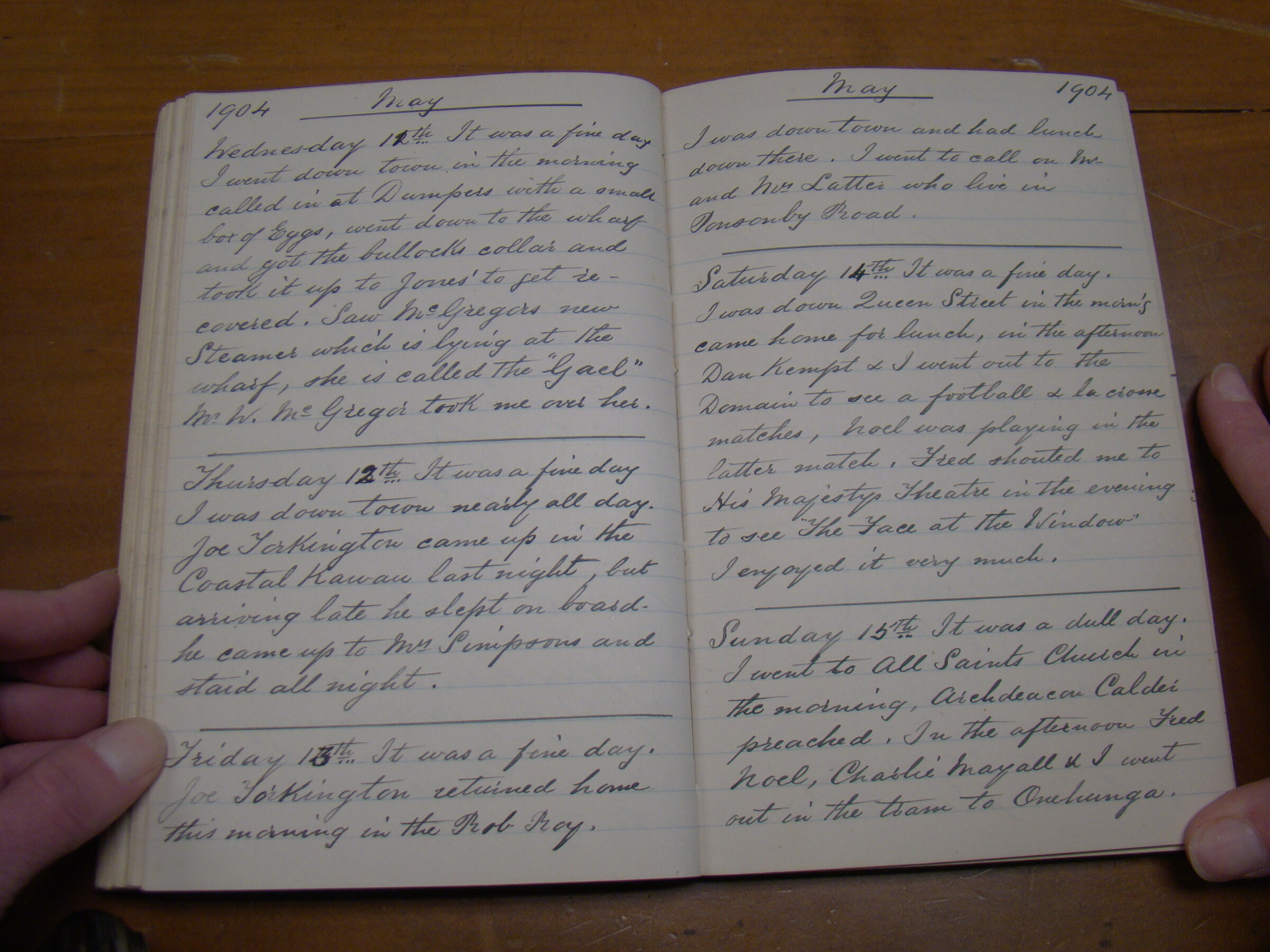 Original CS Clarke diary page