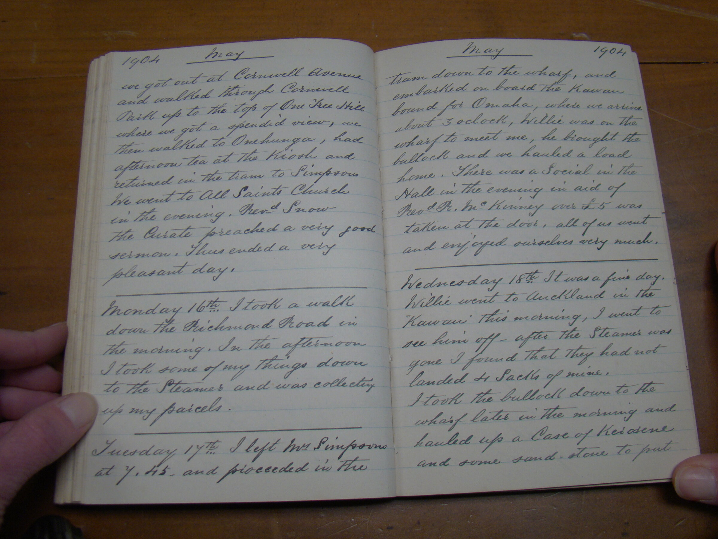 Original CS Clarke diary page