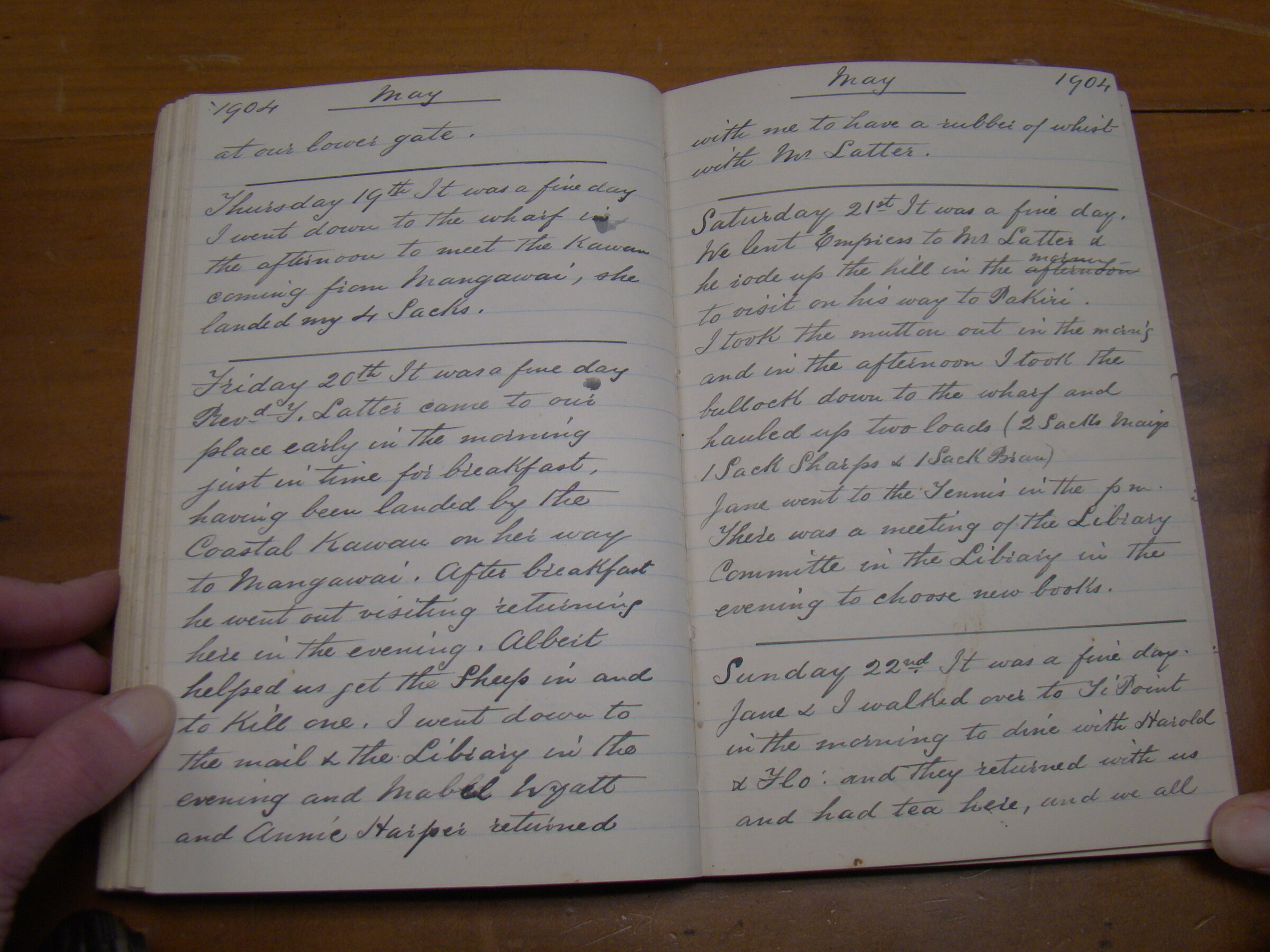 Original CS Clarke diary page