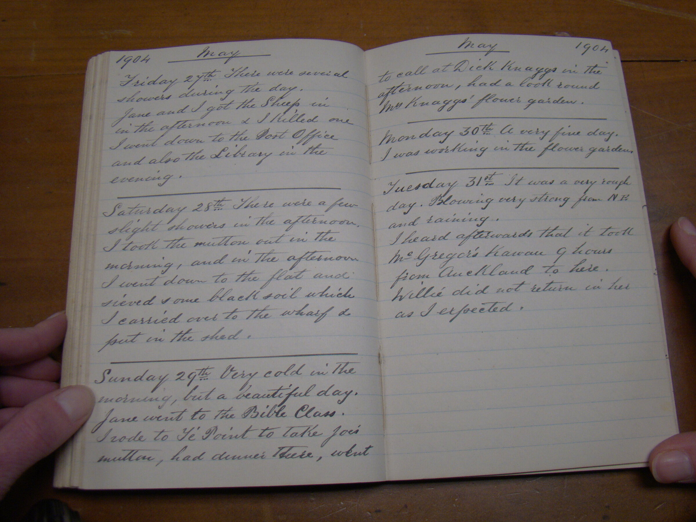 Original CS Clarke diary page