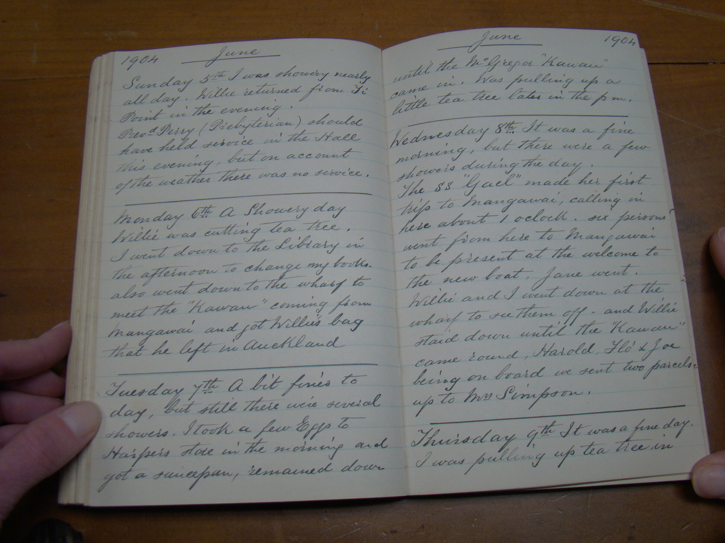 Original CS Clarke diary page
