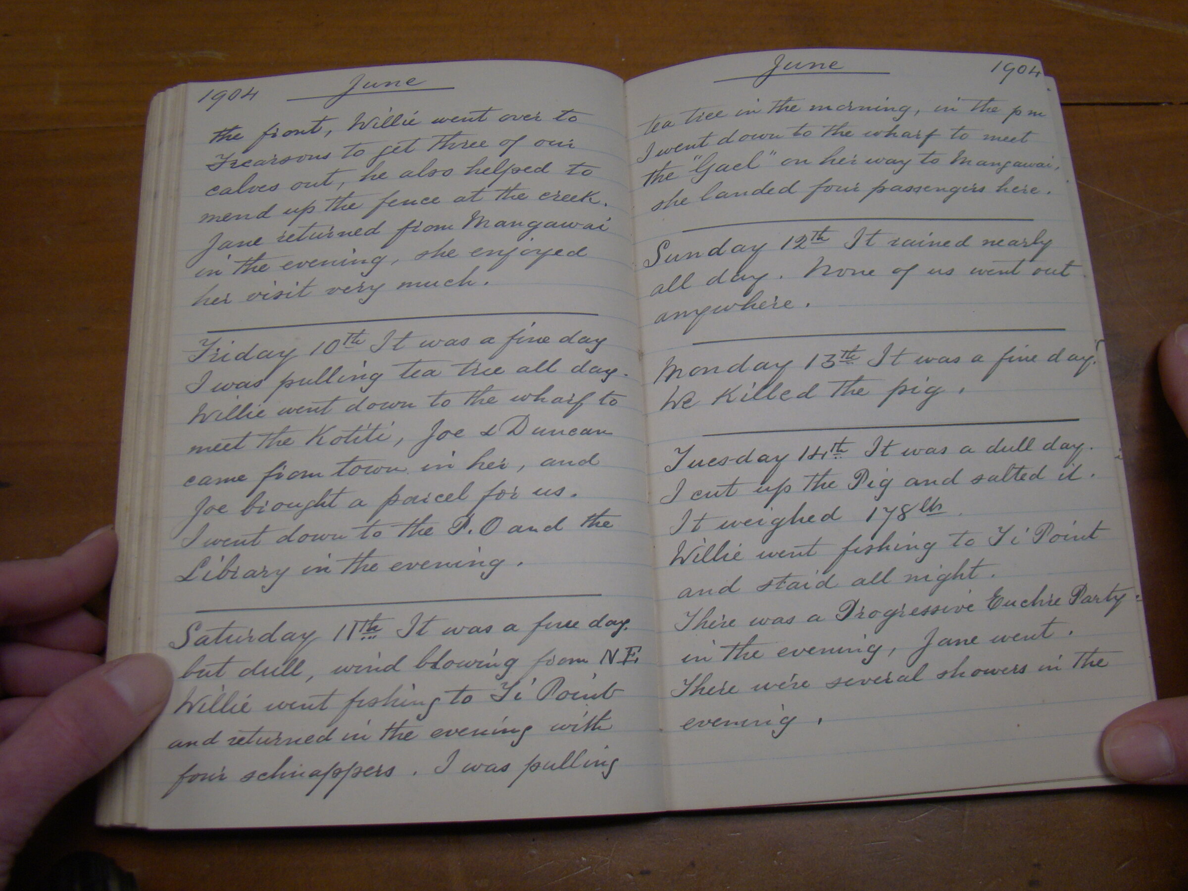 Original CS Clarke diary page