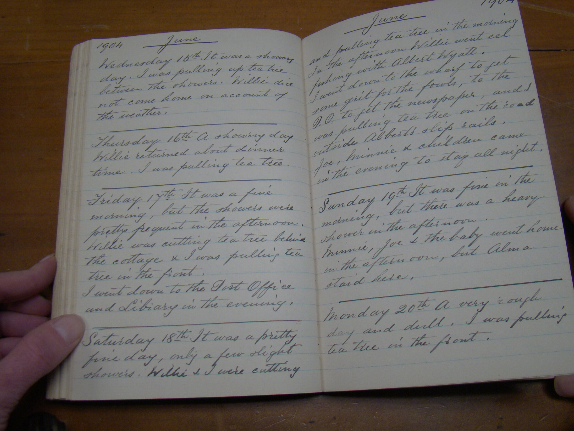 Original CS Clarke diary page