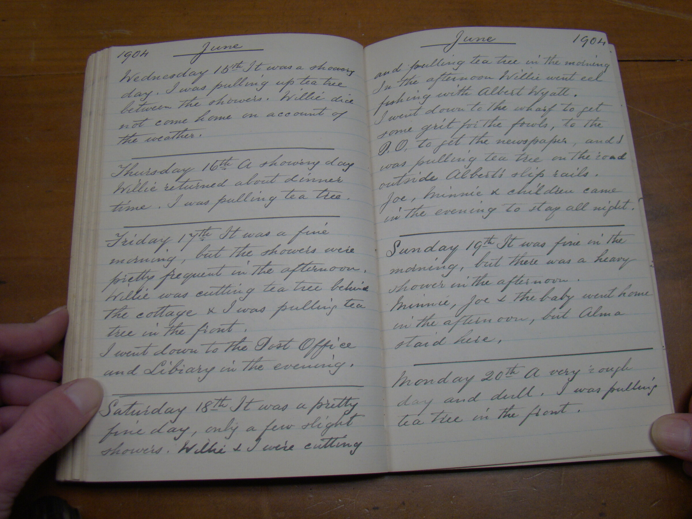 Original CS Clarke diary page