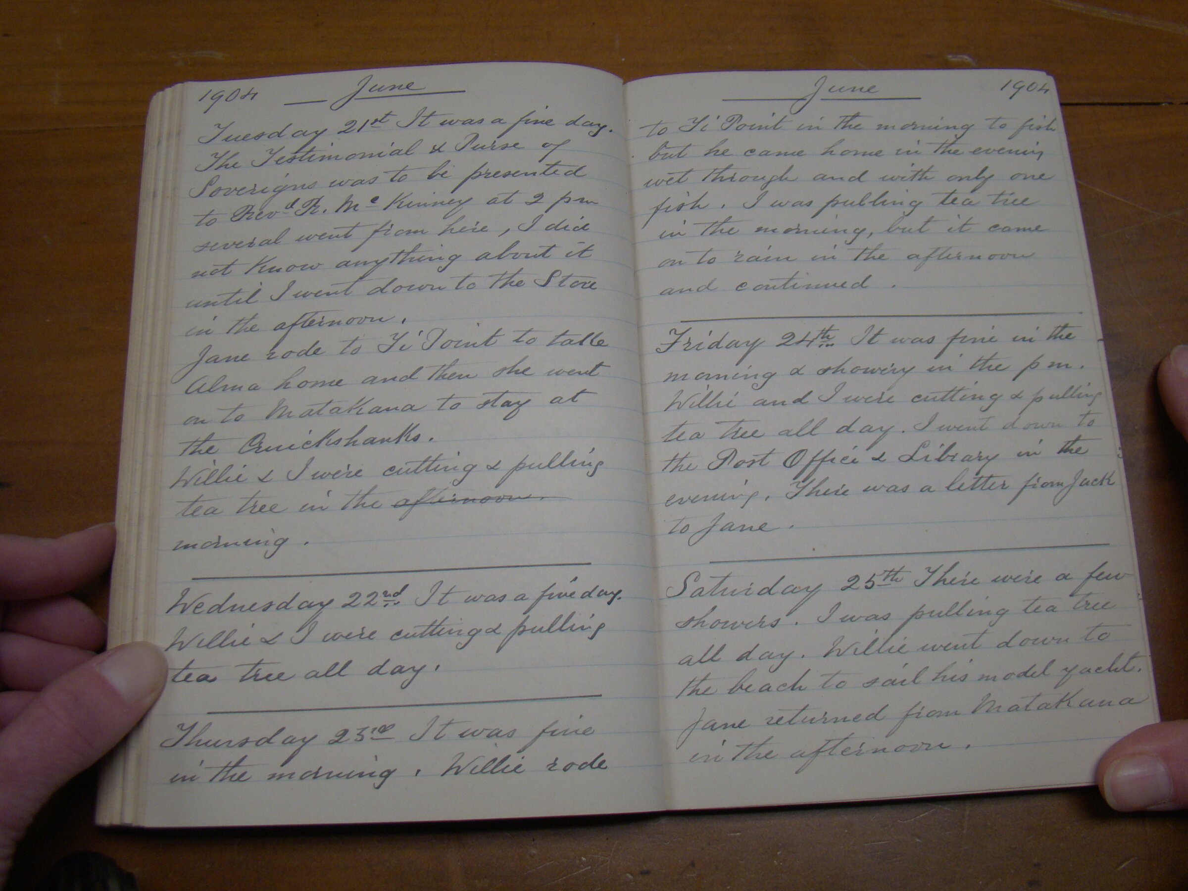 Original CS Clarke diary page