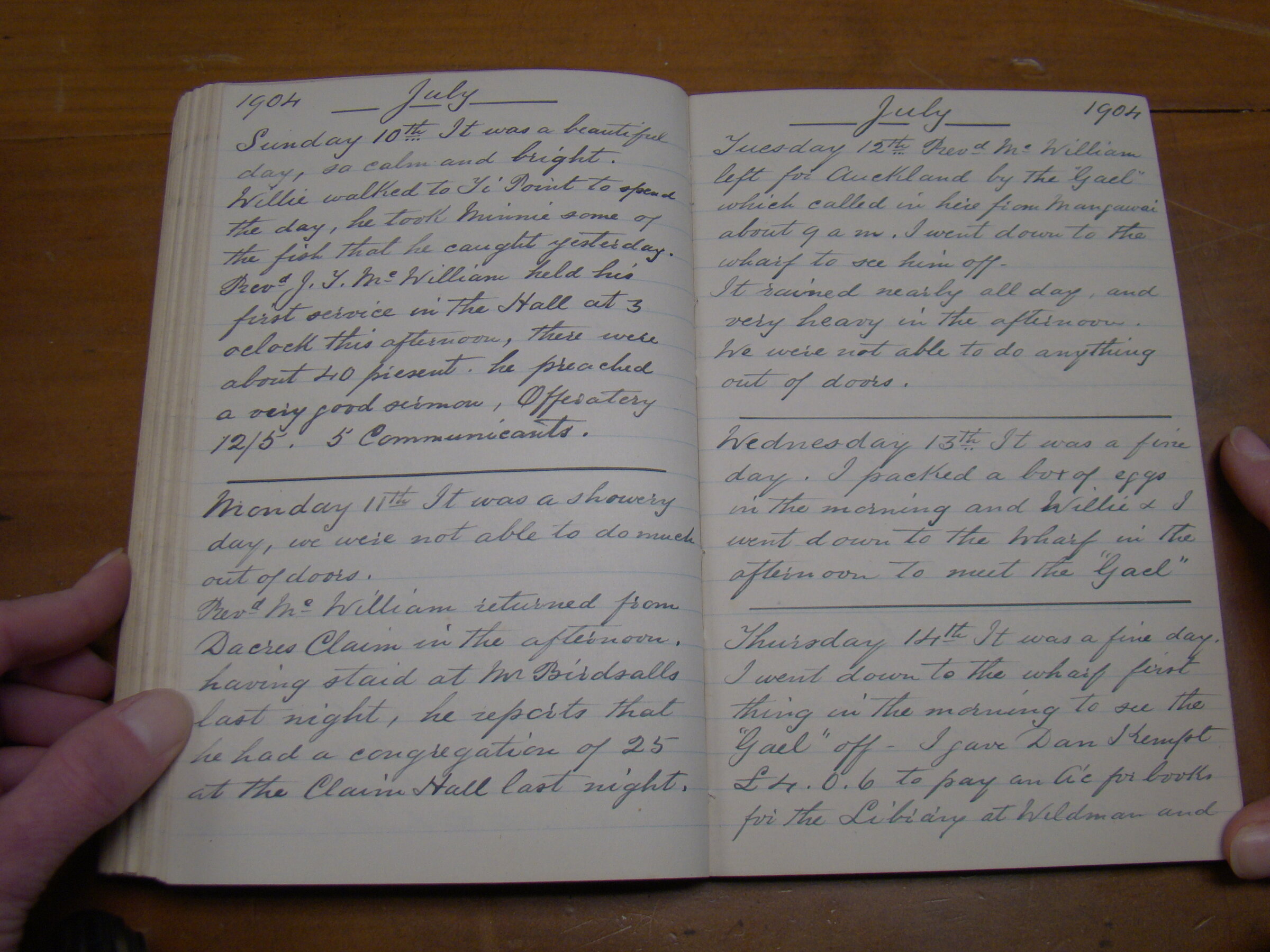 Original CS Clarke diary page