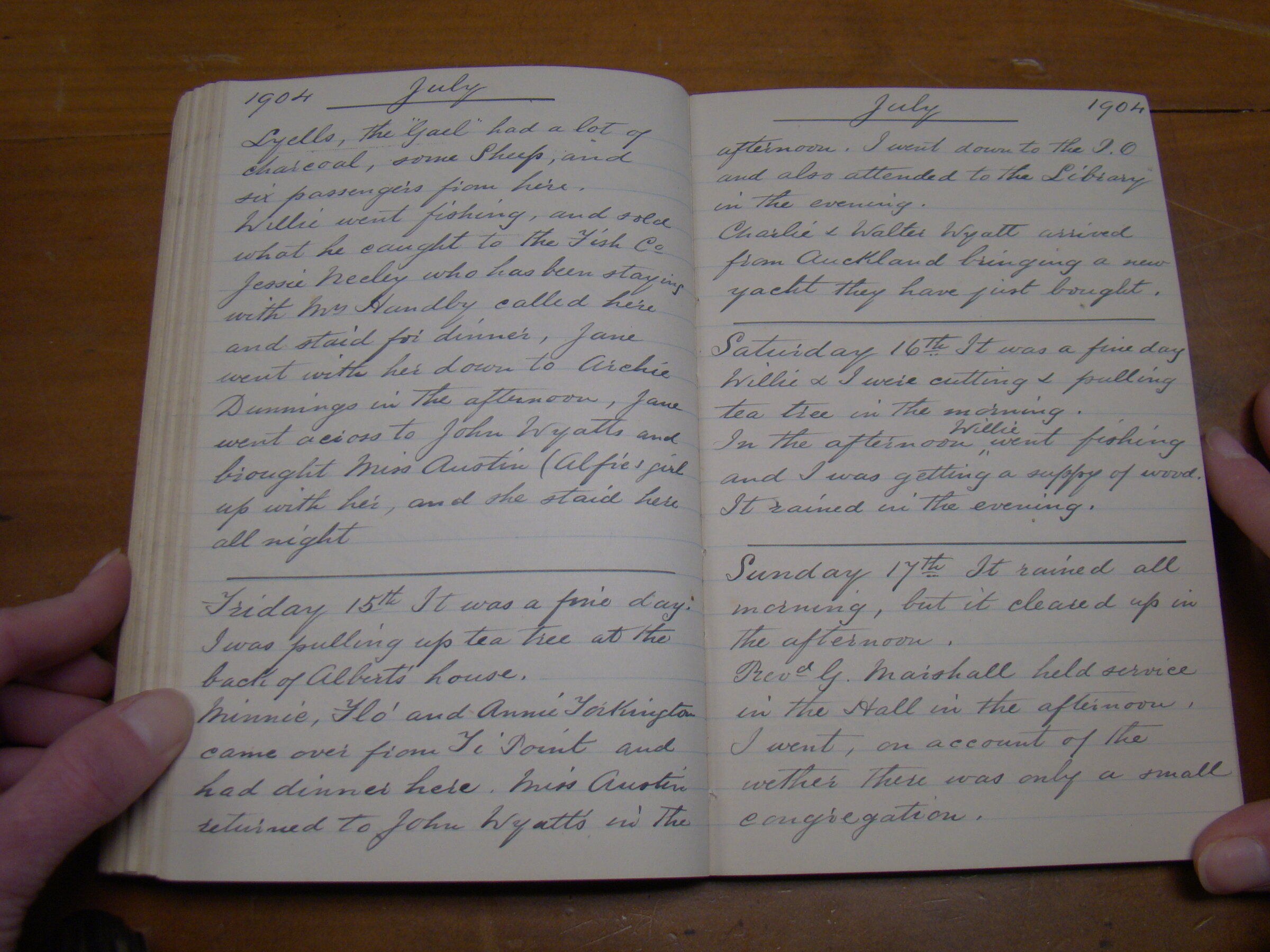 Original CS Clarke diary page