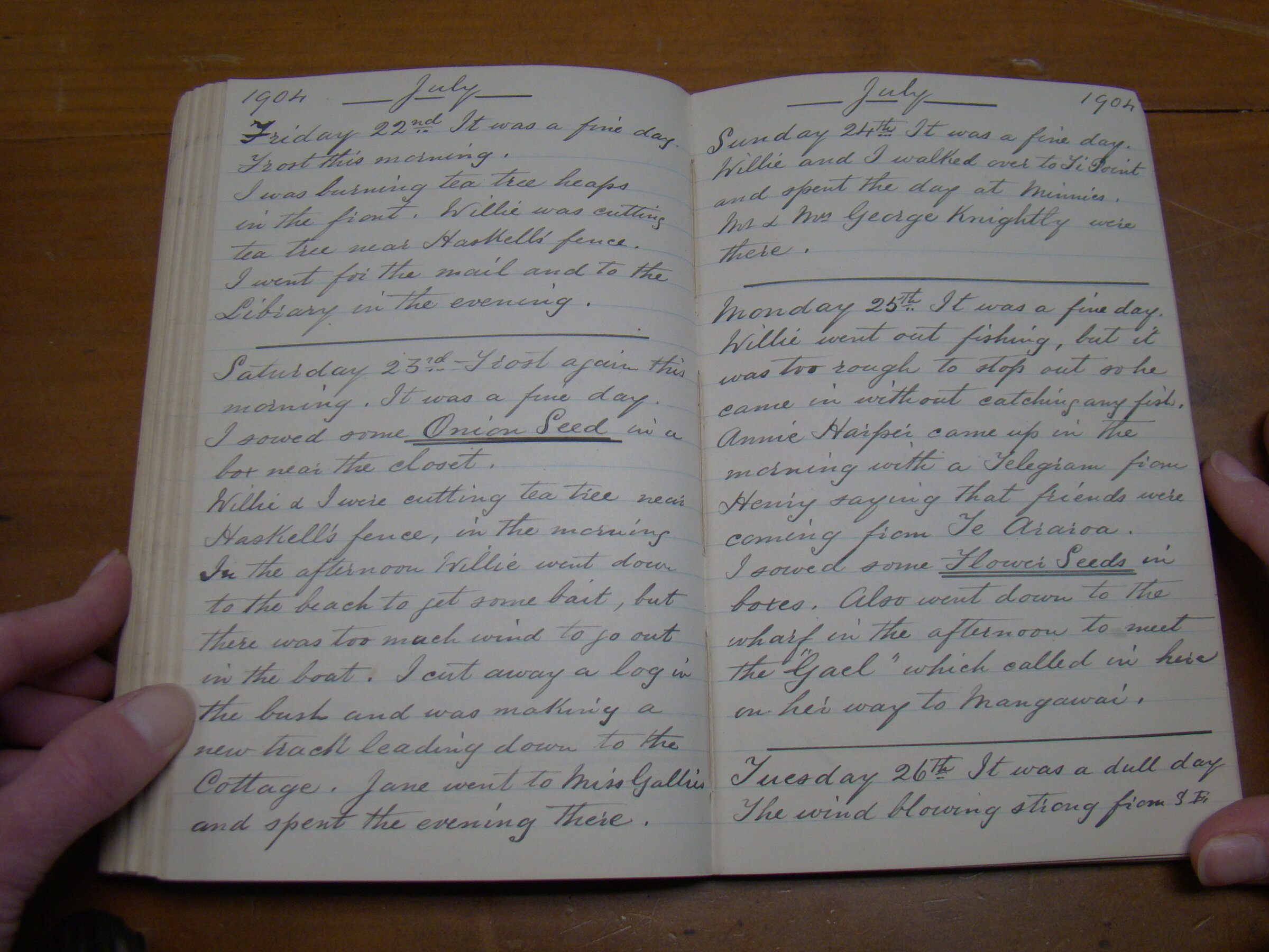 Original CS Clarke diary page