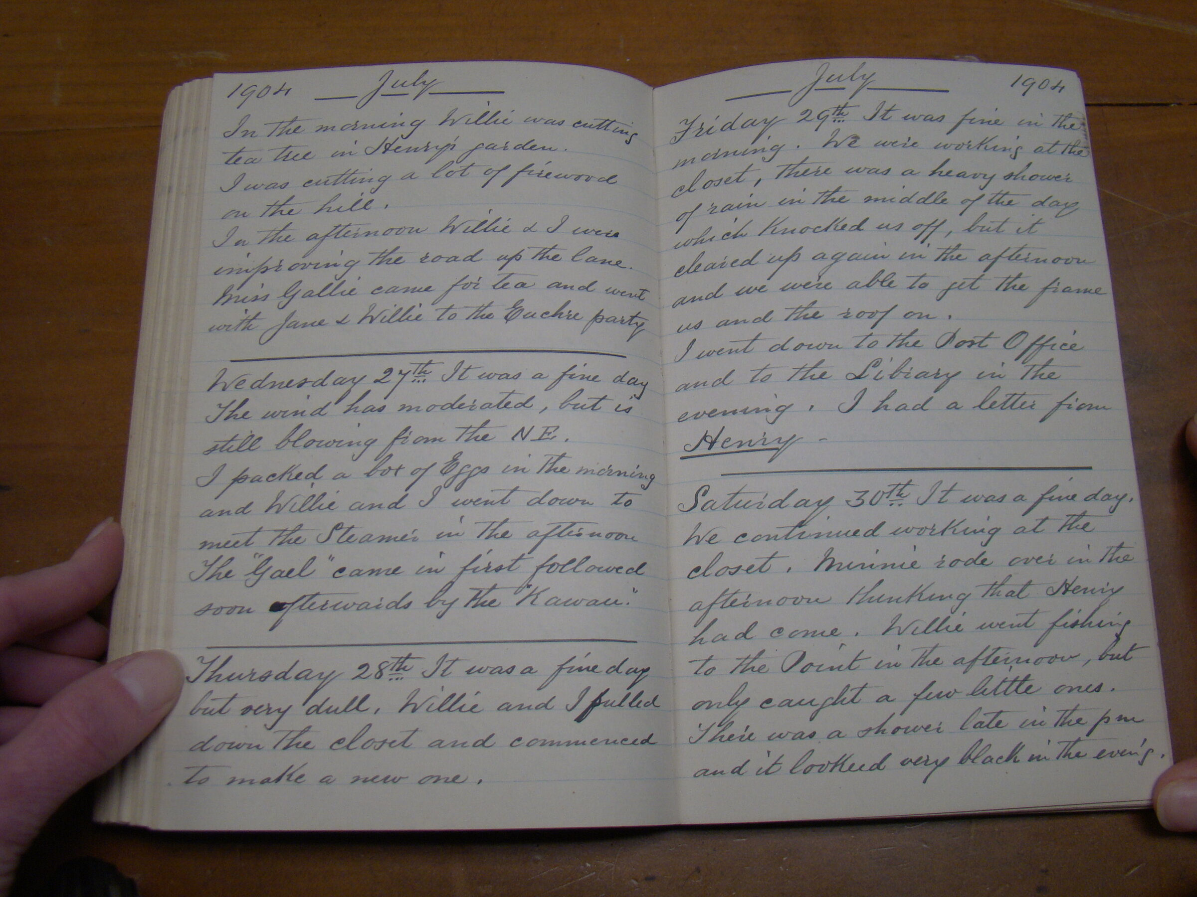Original CS Clarke diary page
