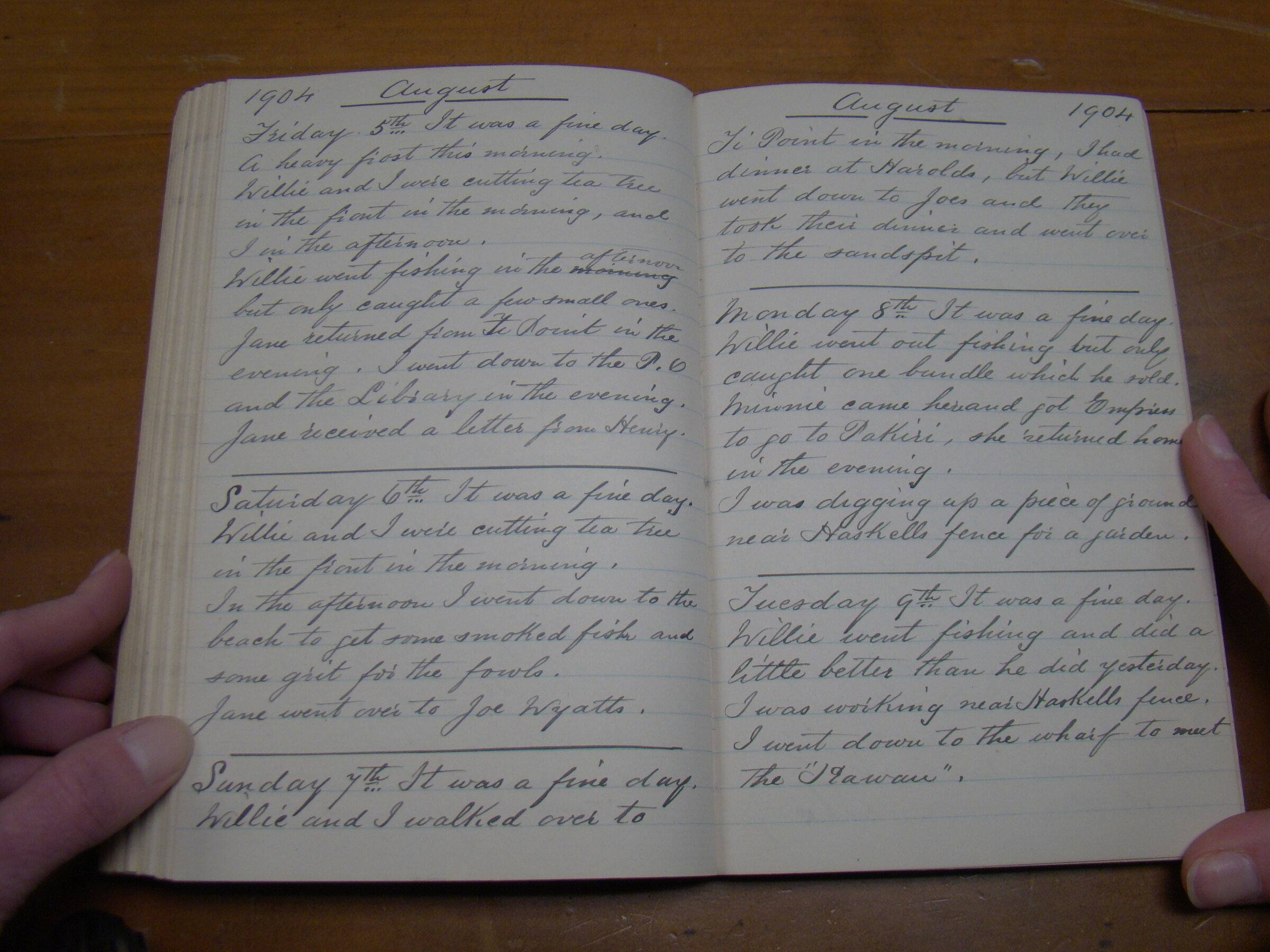 Original CS Clarke diary page