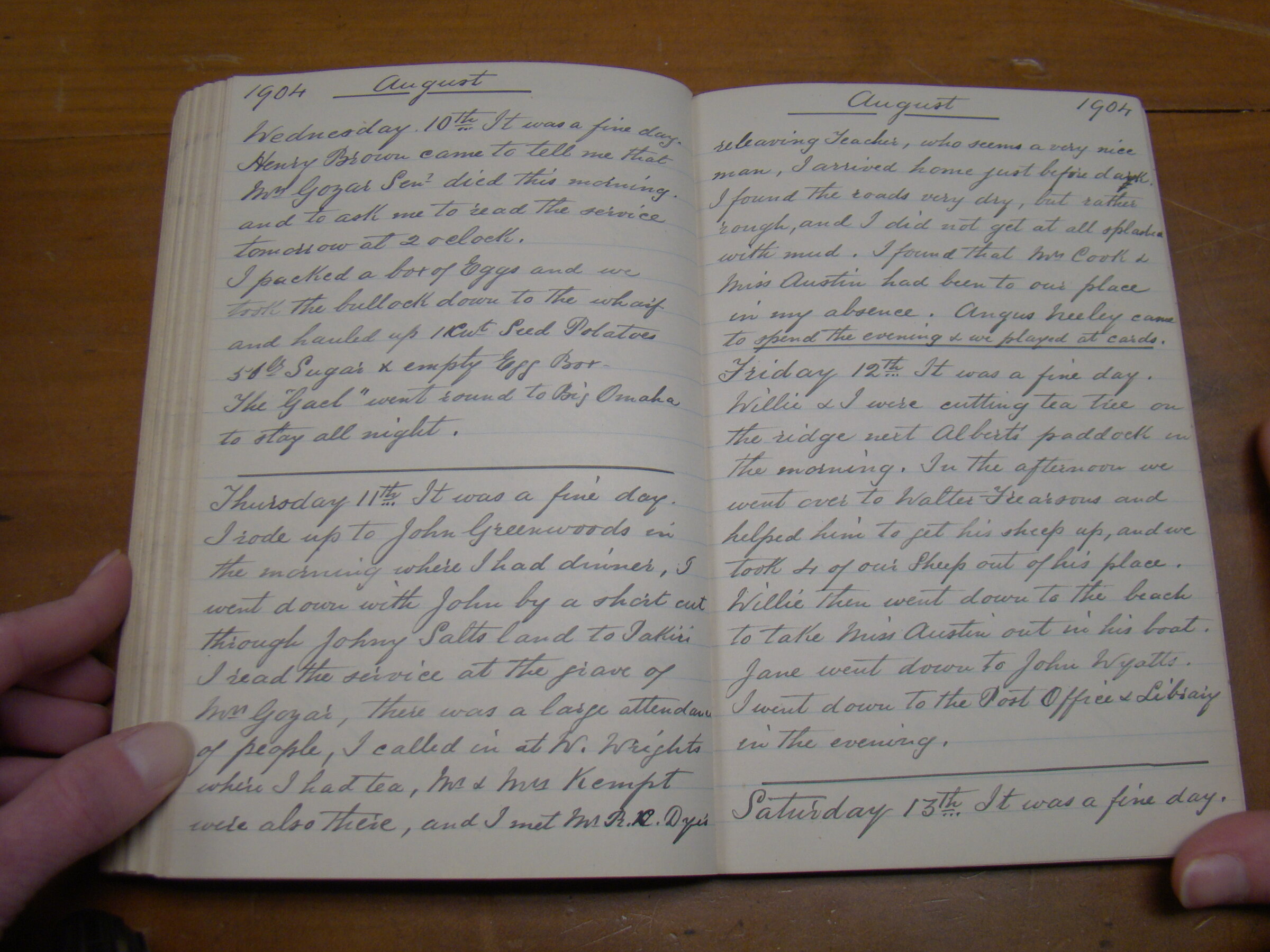 Original CS Clarke diary page