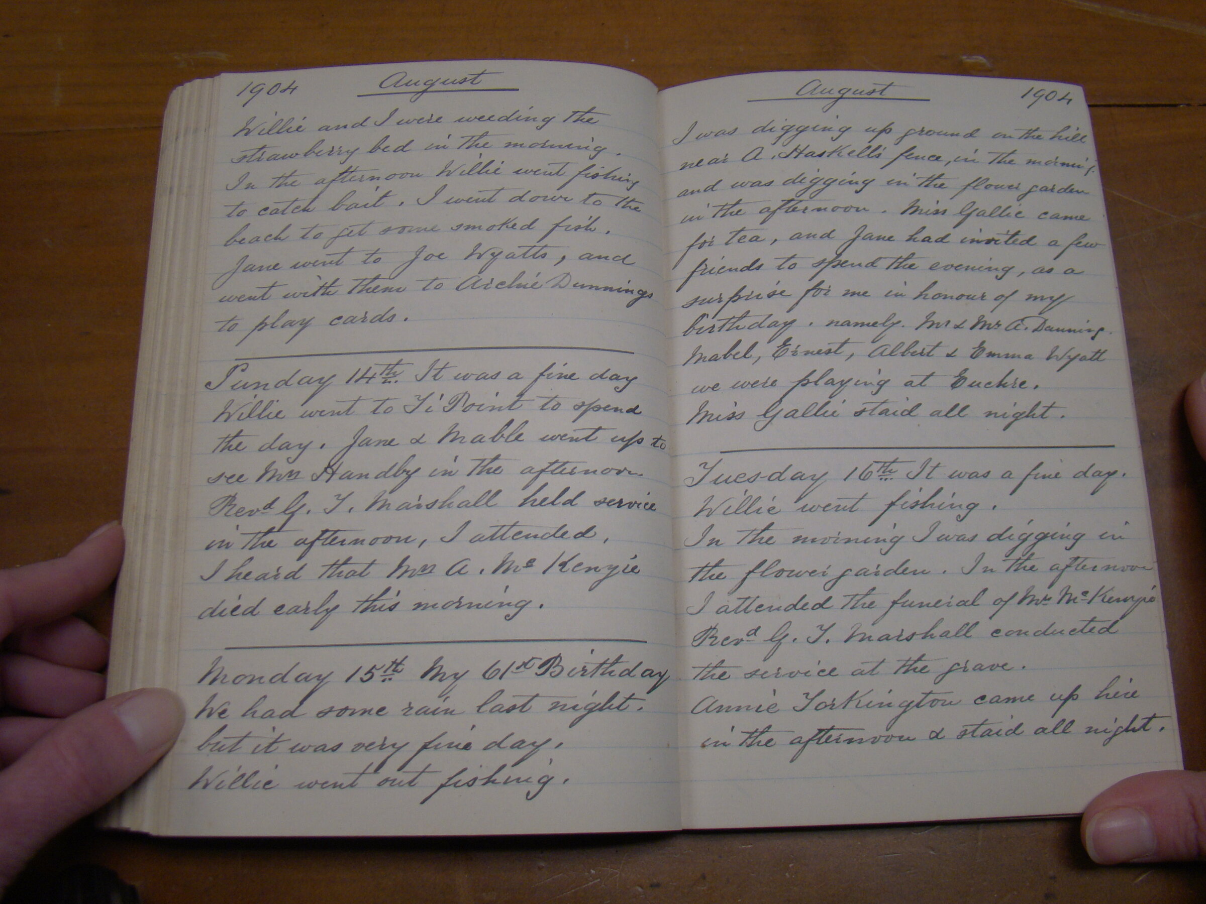 Original CS Clarke diary page