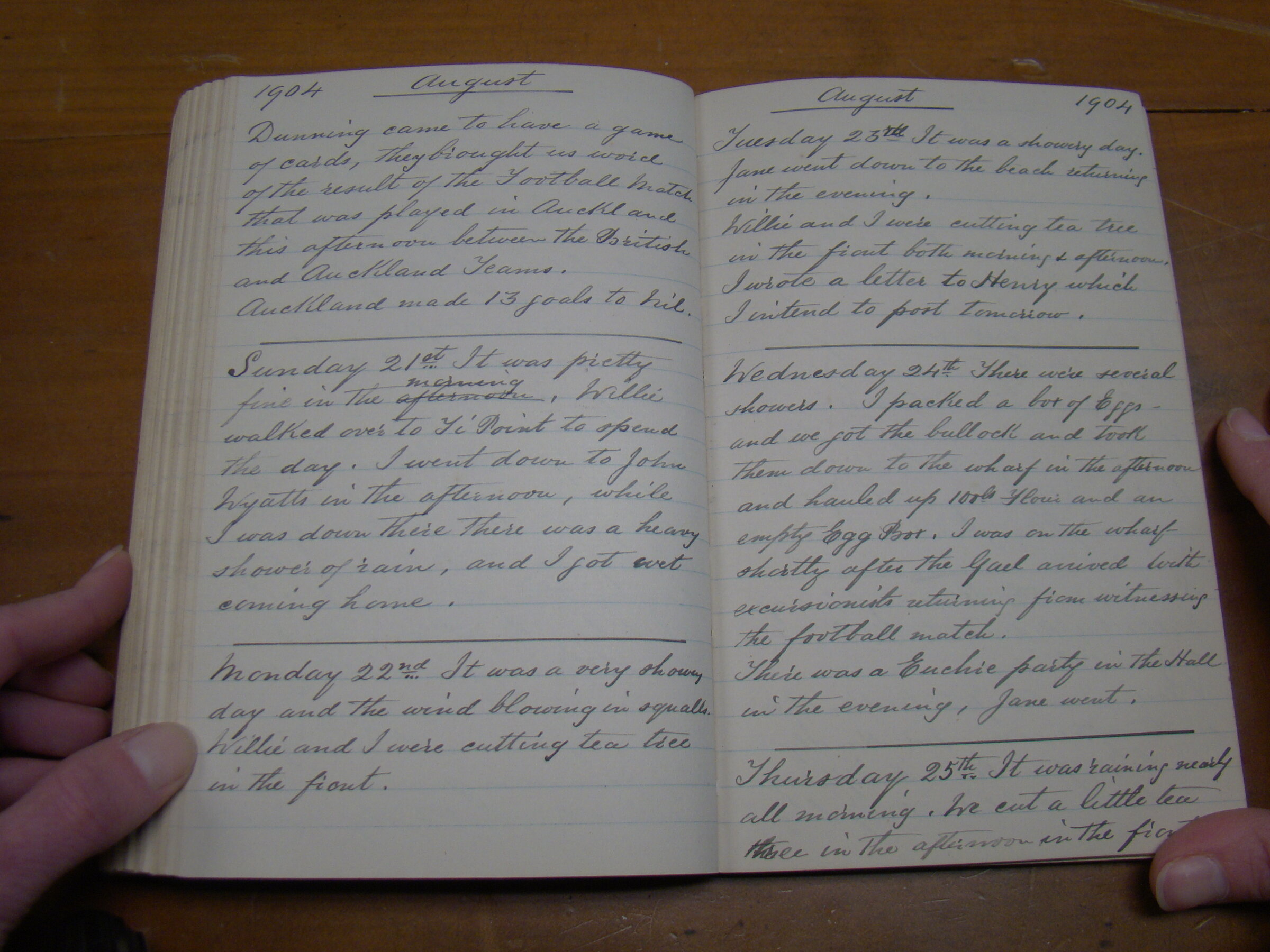 Original CS Clarke diary page