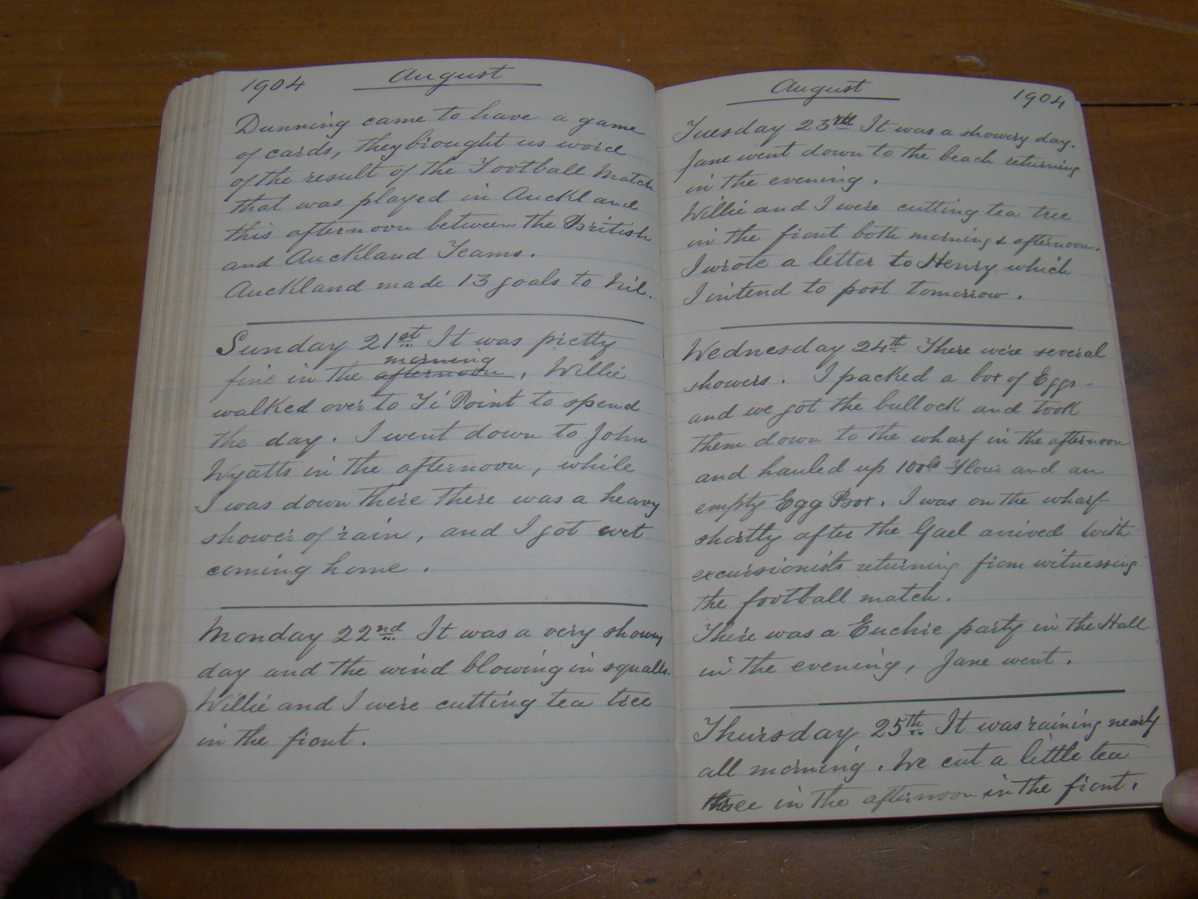 Original CS Clarke diary page