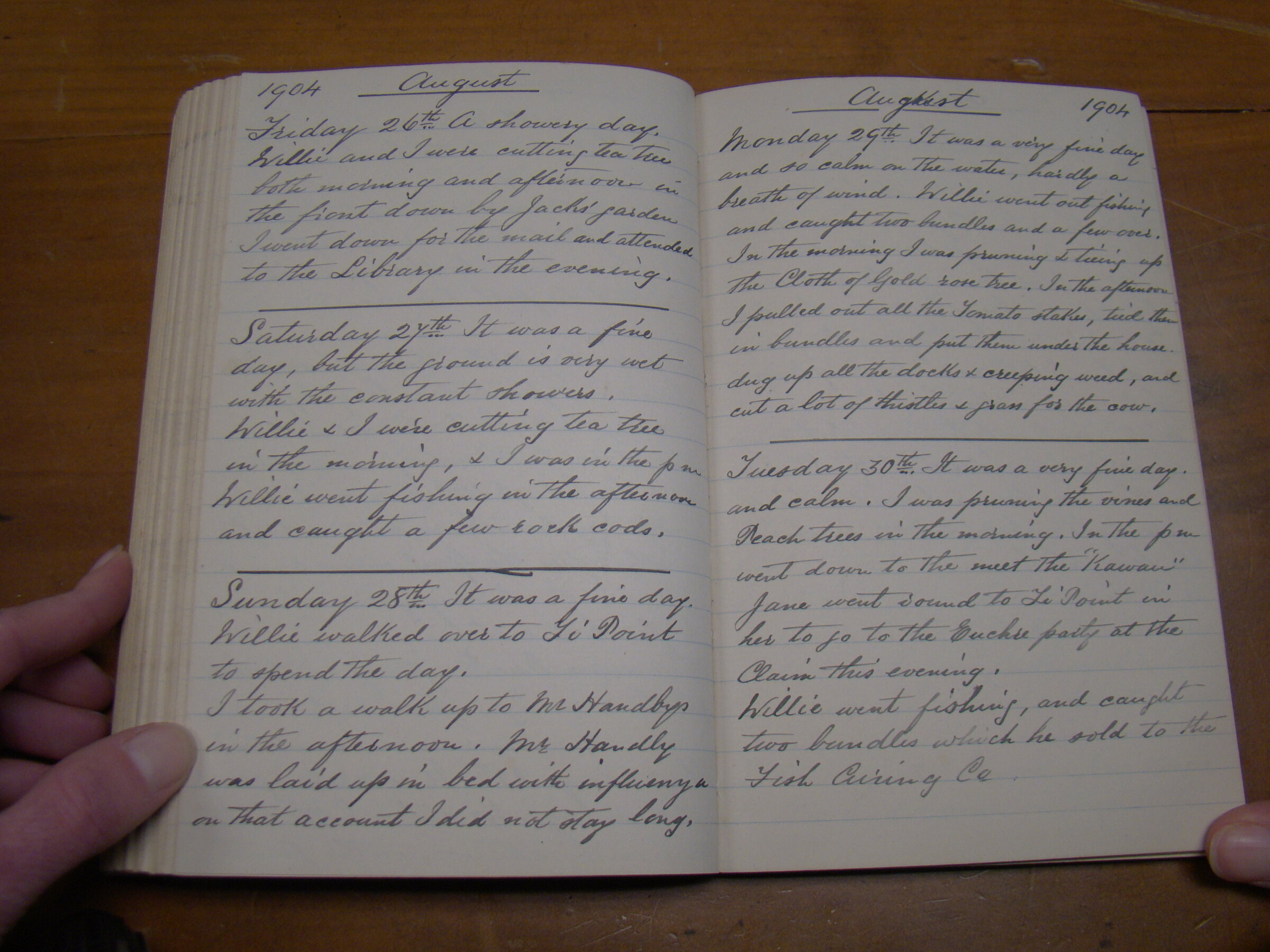 Original CS Clarke diary page