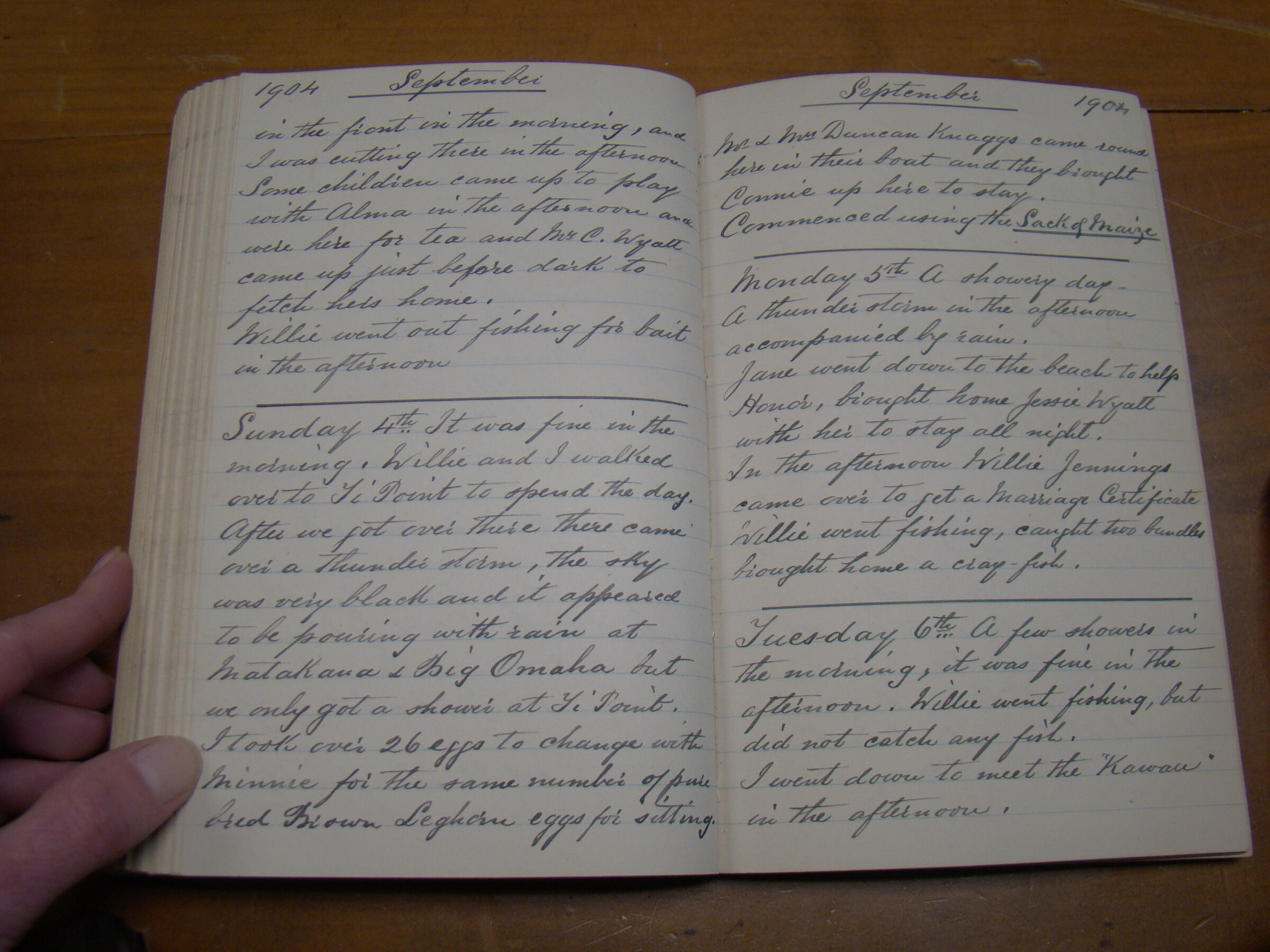 Original CS Clarke diary page
