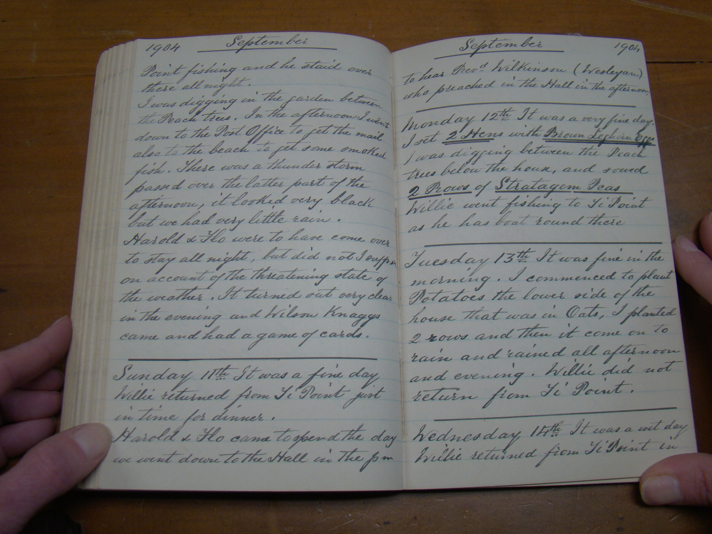 Original CS Clarke diary page
