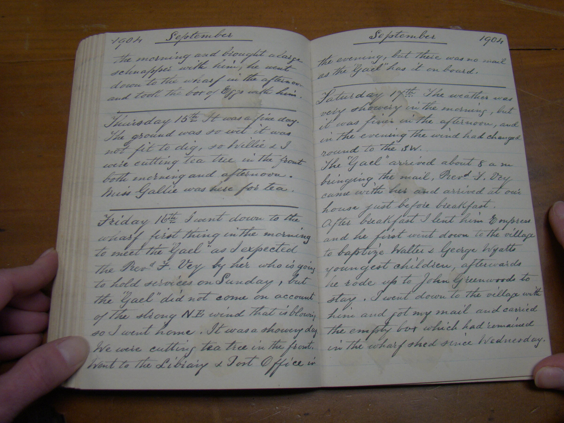Original CS Clarke diary page