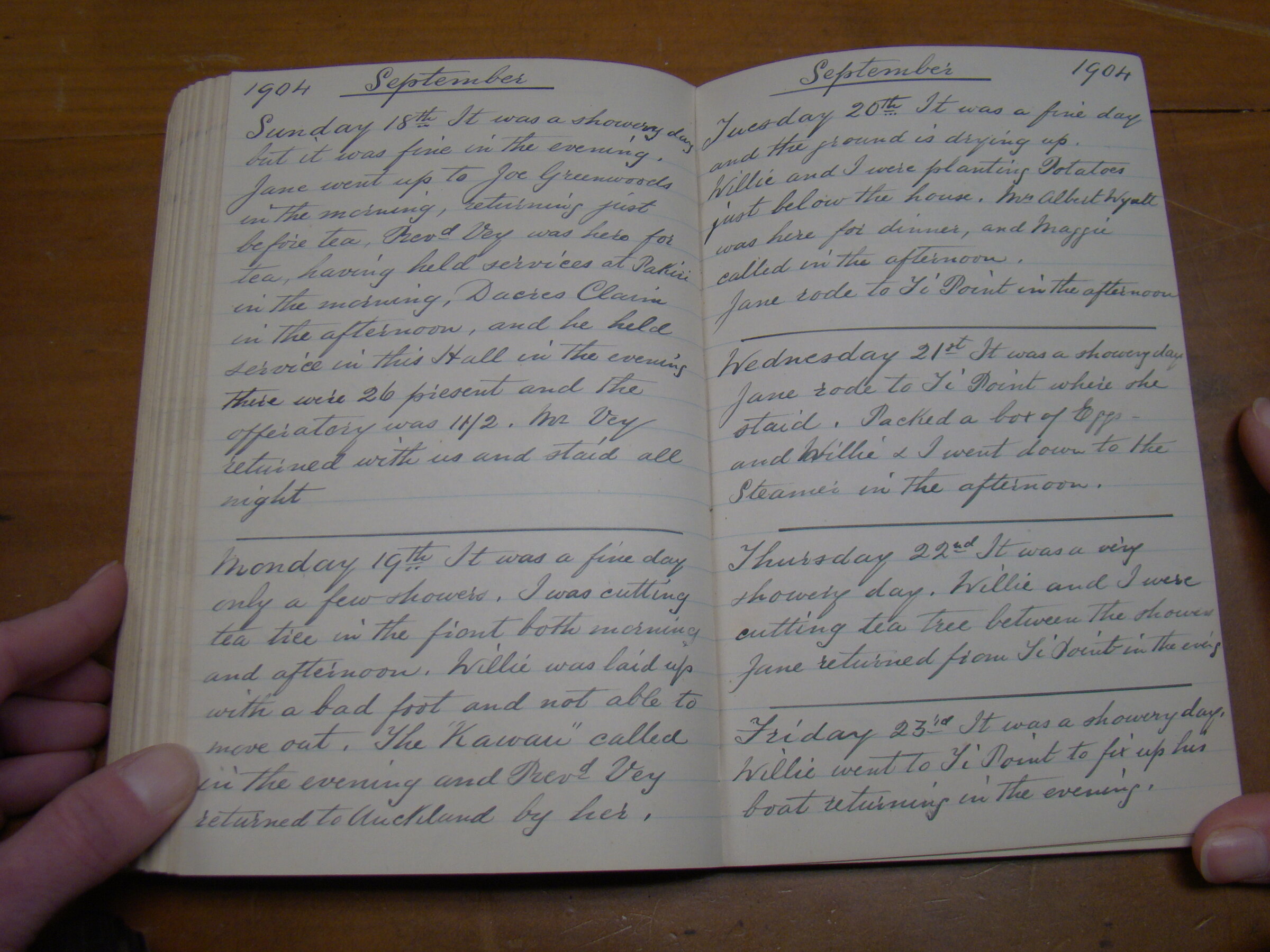Original CS Clarke diary page