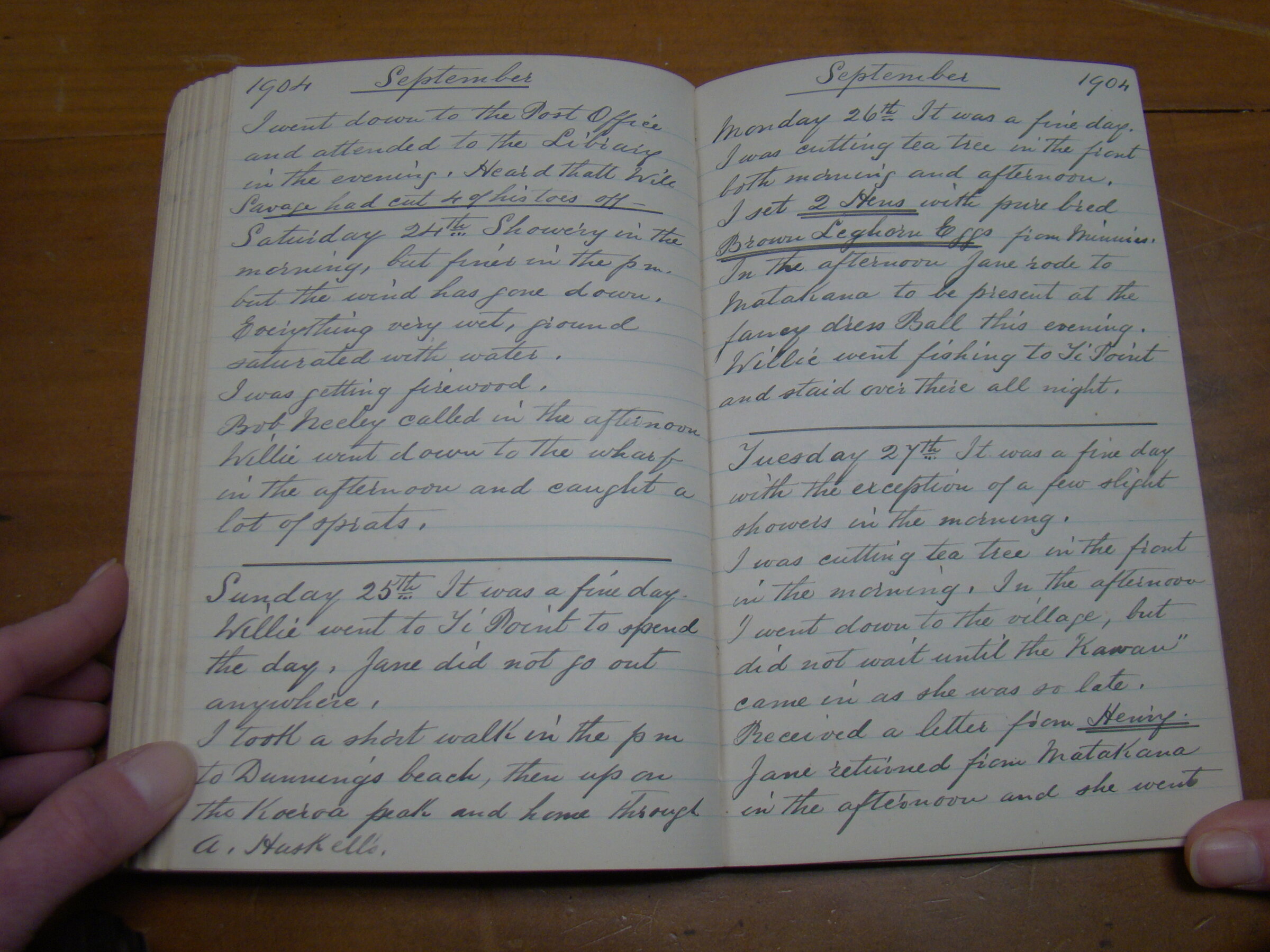 Original CS Clarke diary page
