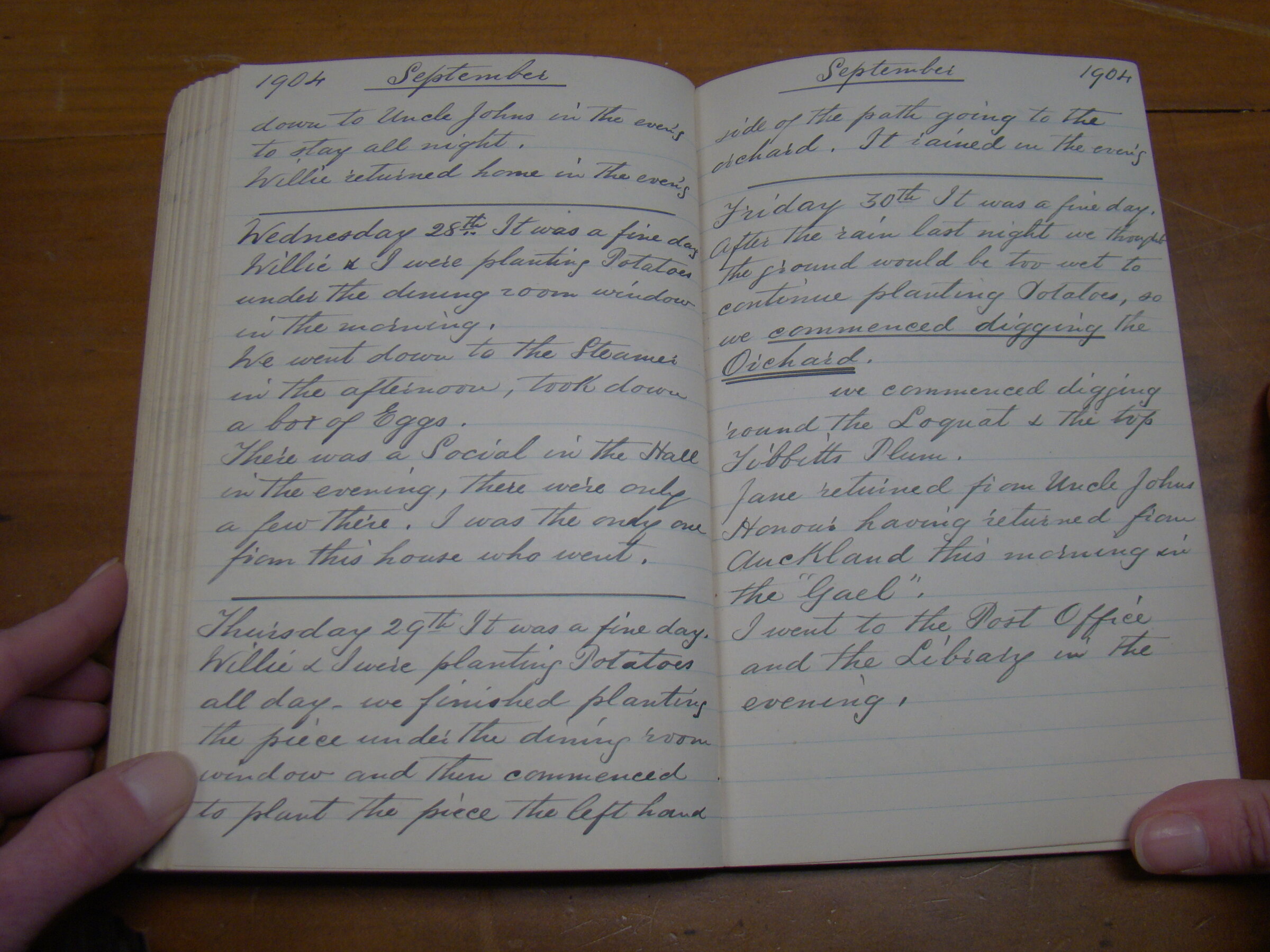 Original CS Clarke diary page