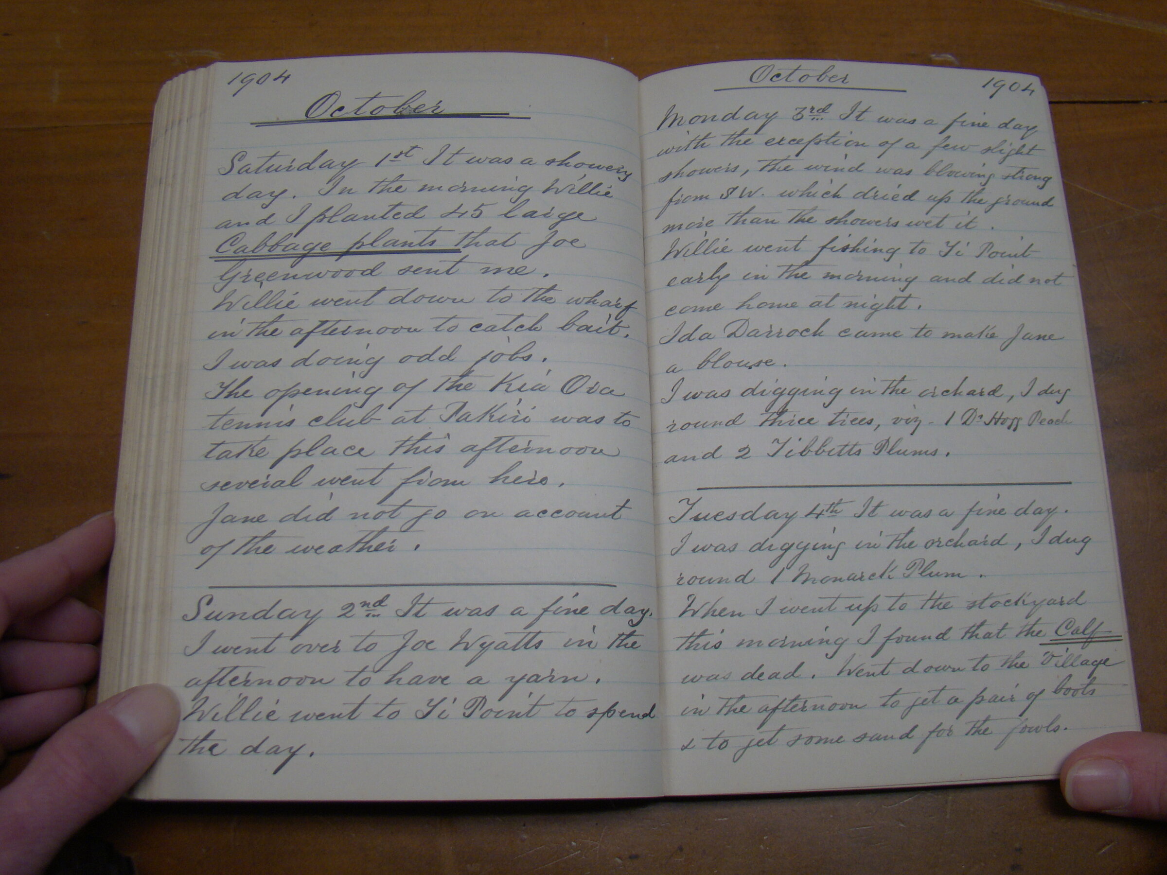 Original CS Clarke diary page