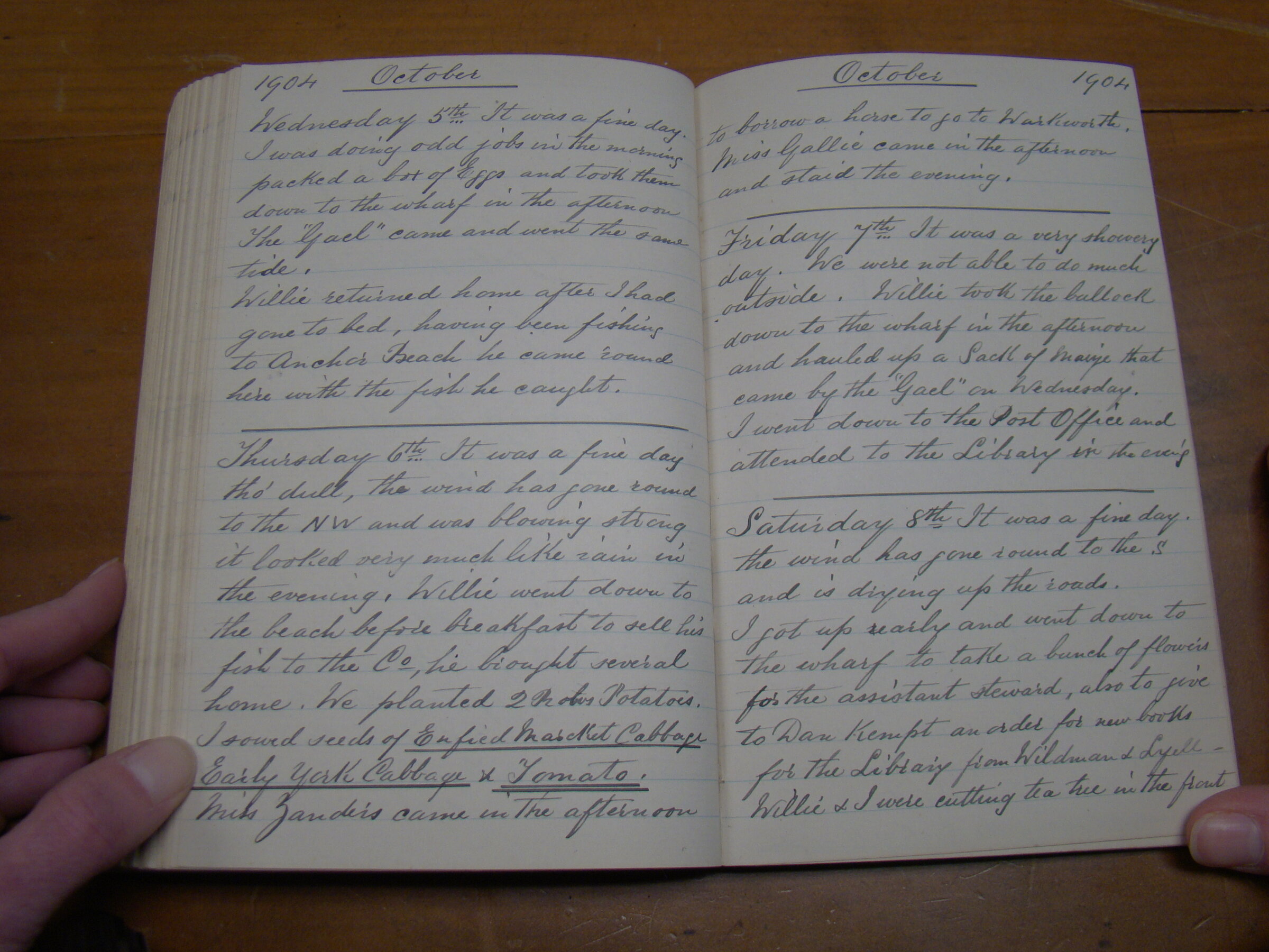 Original CS Clarke diary page