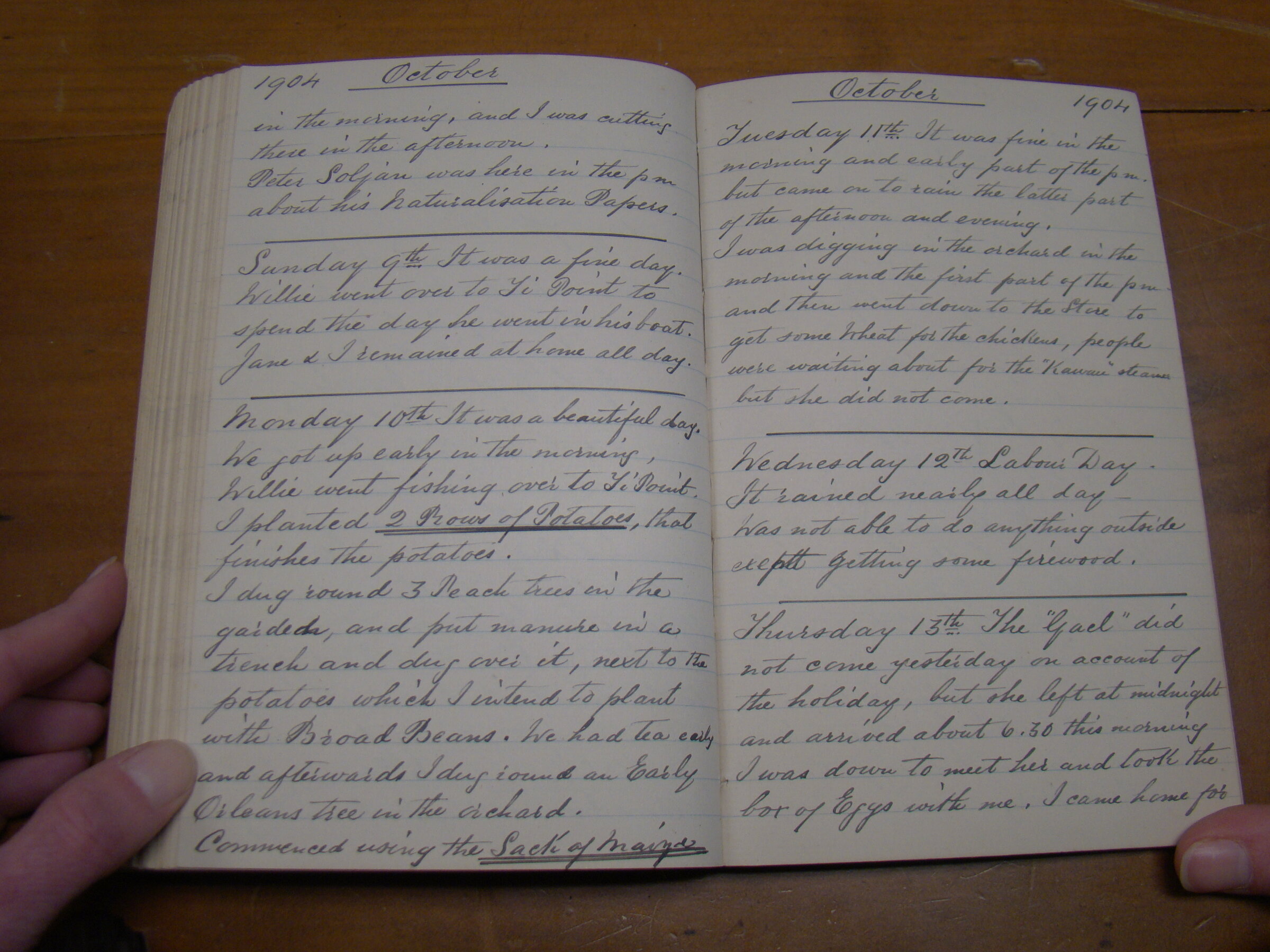 Original CS Clarke diary page