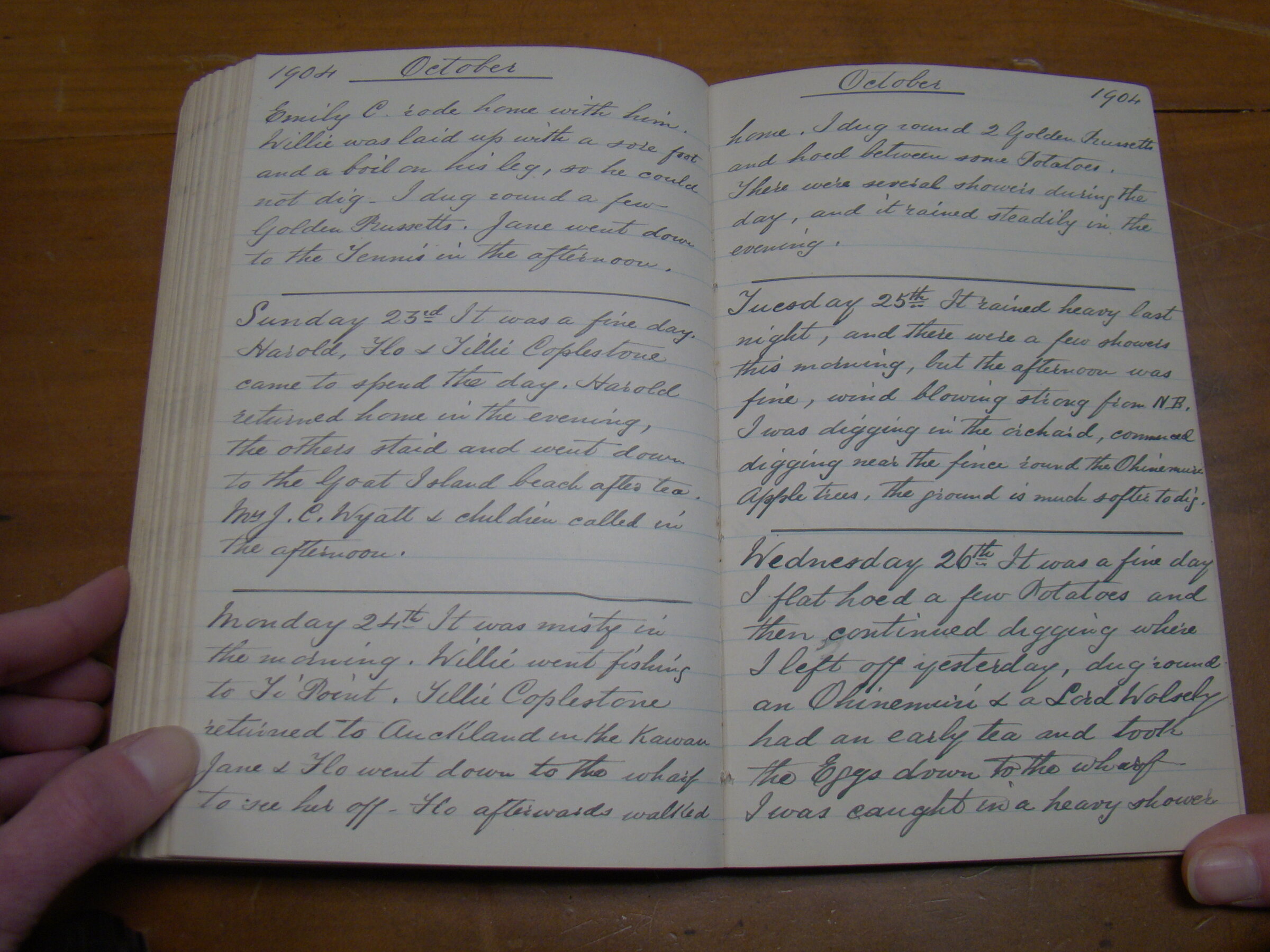 Original CS Clarke diary page