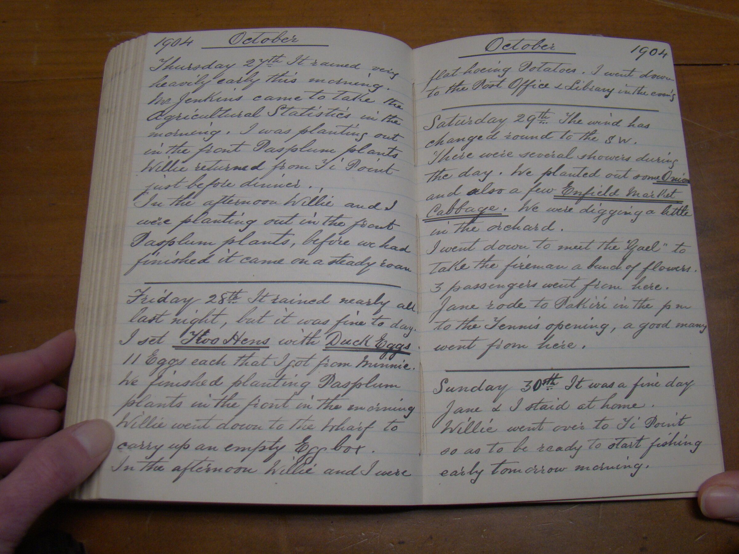 Original CS Clarke diary page